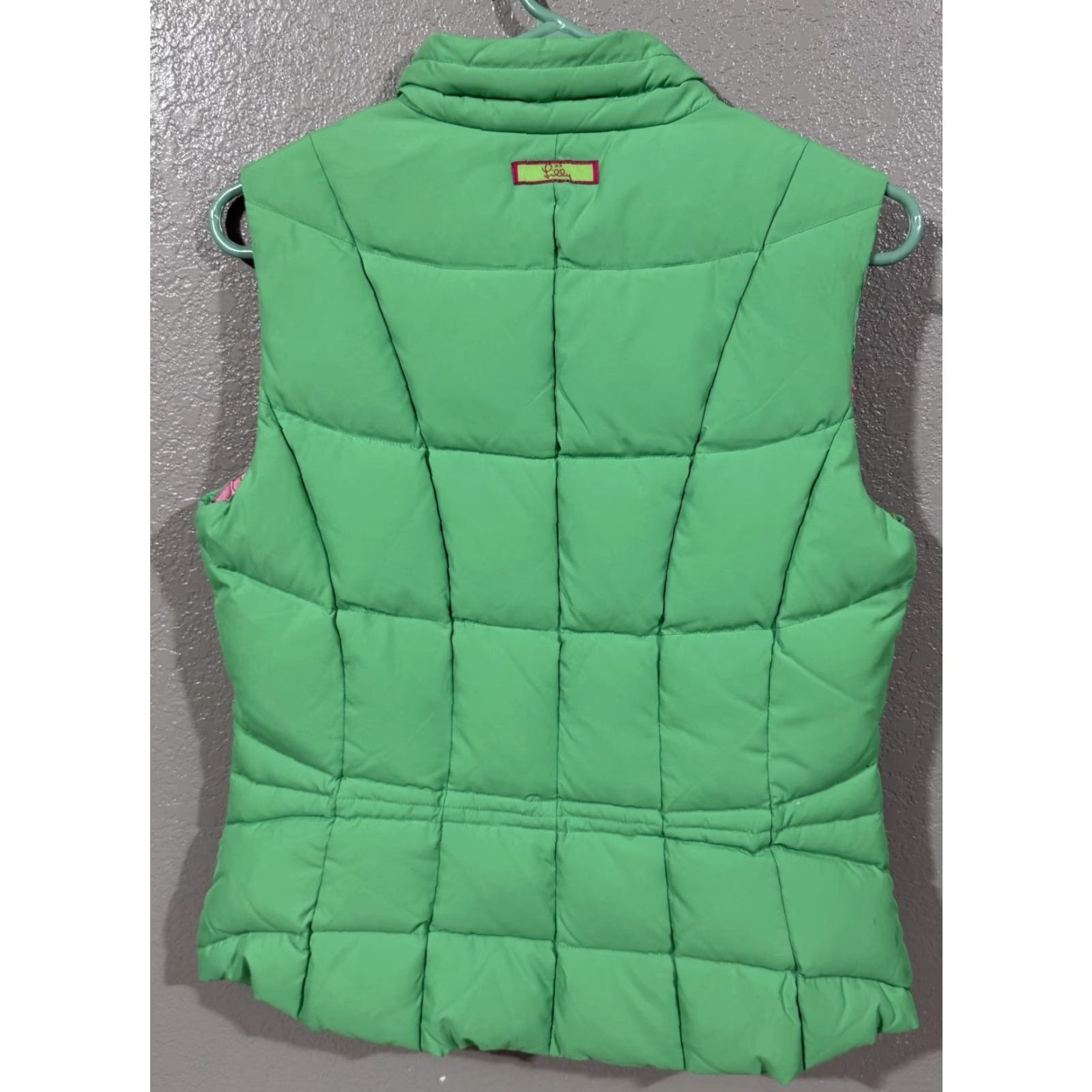 Lilly Pulitzer Lilly Pulitzer Puffer Vest Sz Small Green Down Full Zip Pockets Size S / US 4 / IT 40 - 4 Thumbnail