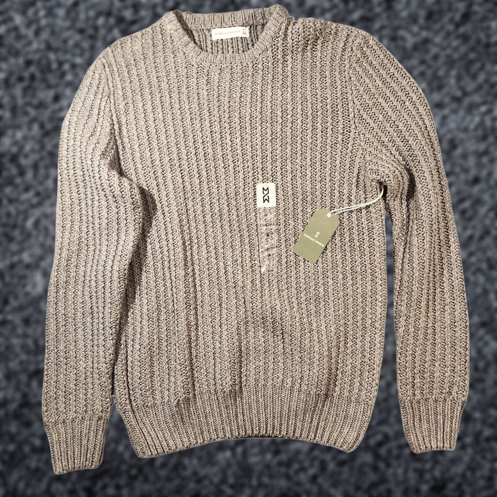 Vintage Mutual Weave Sweater Mens Medium Gray Heather Chunky Knit Crewneck Pullover Size US M / EU 48-50 / 2 - 1 Thumbnail