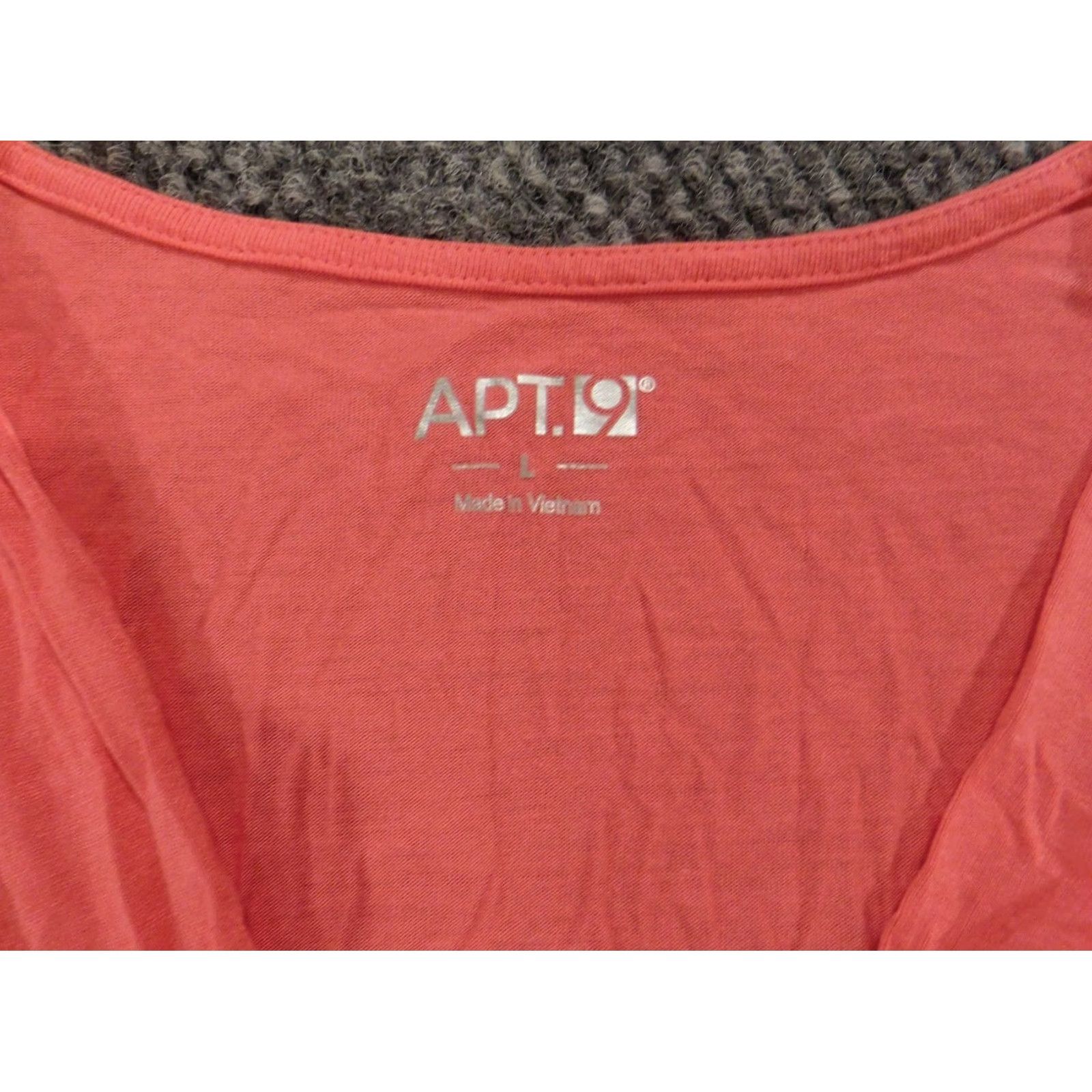 Apt. 9 Apt 9 Blouse Shirt Womens L Pink Cap Sleeve V-Neck Pullover Stretch Casual Regular Size L / US 10 / IT 46 - 4 Thumbnail