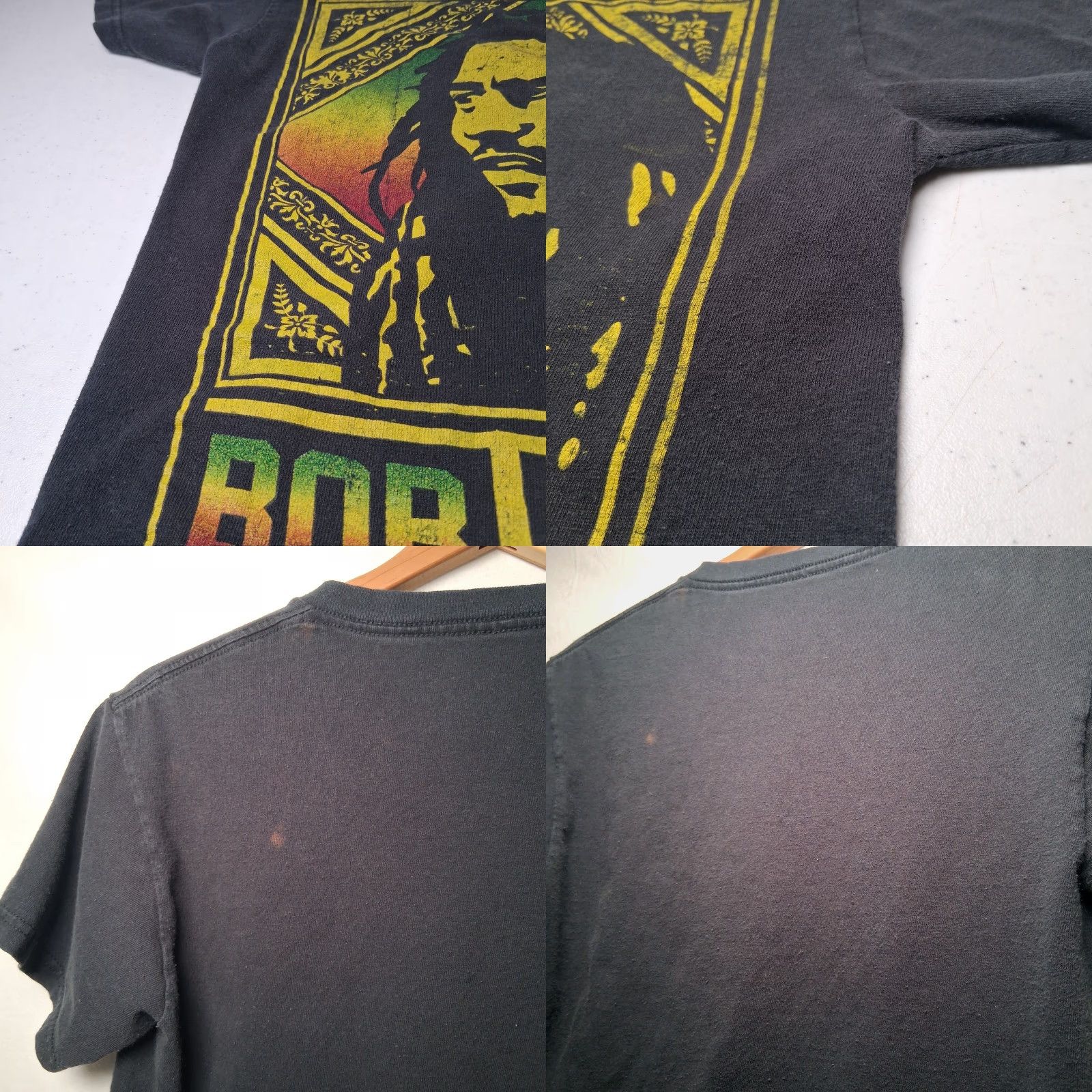 Vintage VINTAGE Bob Marley Shirt S Roots Rock Reggae Music Rasta Rastafari Graphic Distressed Crew Neck Short Sleeve Black Cotton Knitting Men T-Shirt Size US S / EU 44-46 / 1 - 8 Thumbnail