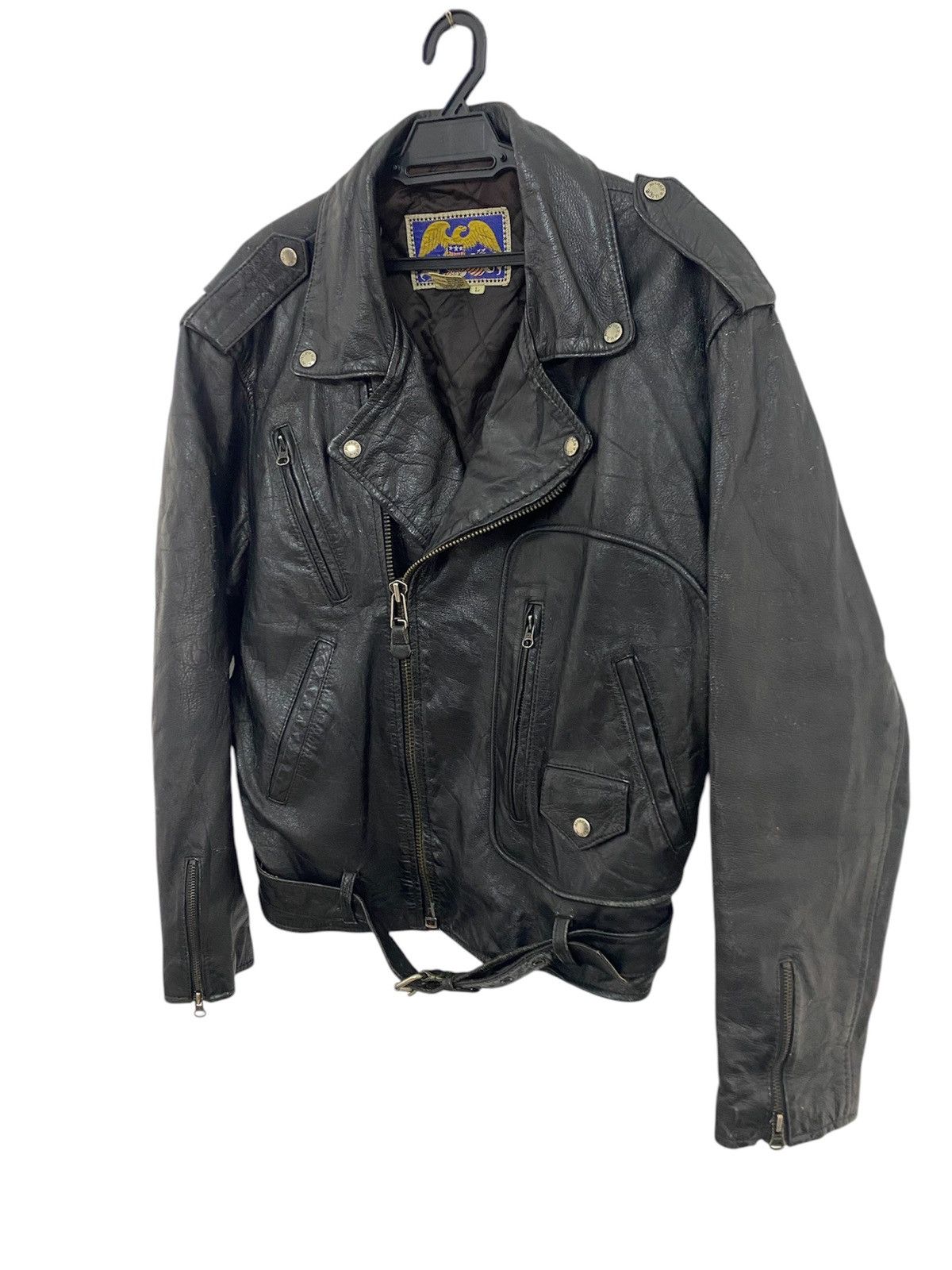 Avirex × Kadoya AVIREX USA ASYMMETRICAL JACKET GENUINE LEATHER Size US L / EU 52-54 / 3 - 3 Thumbnail