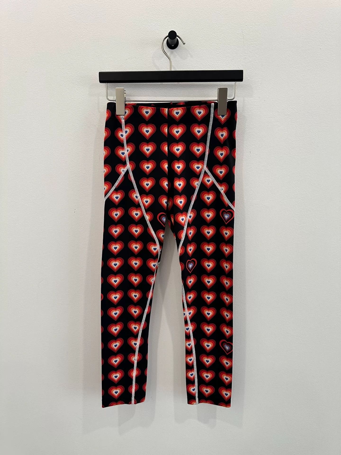 Fendi Fendi Red Black Heart Print Women's Sweatpants Size 40" / US 18 - 1 Thumbnail