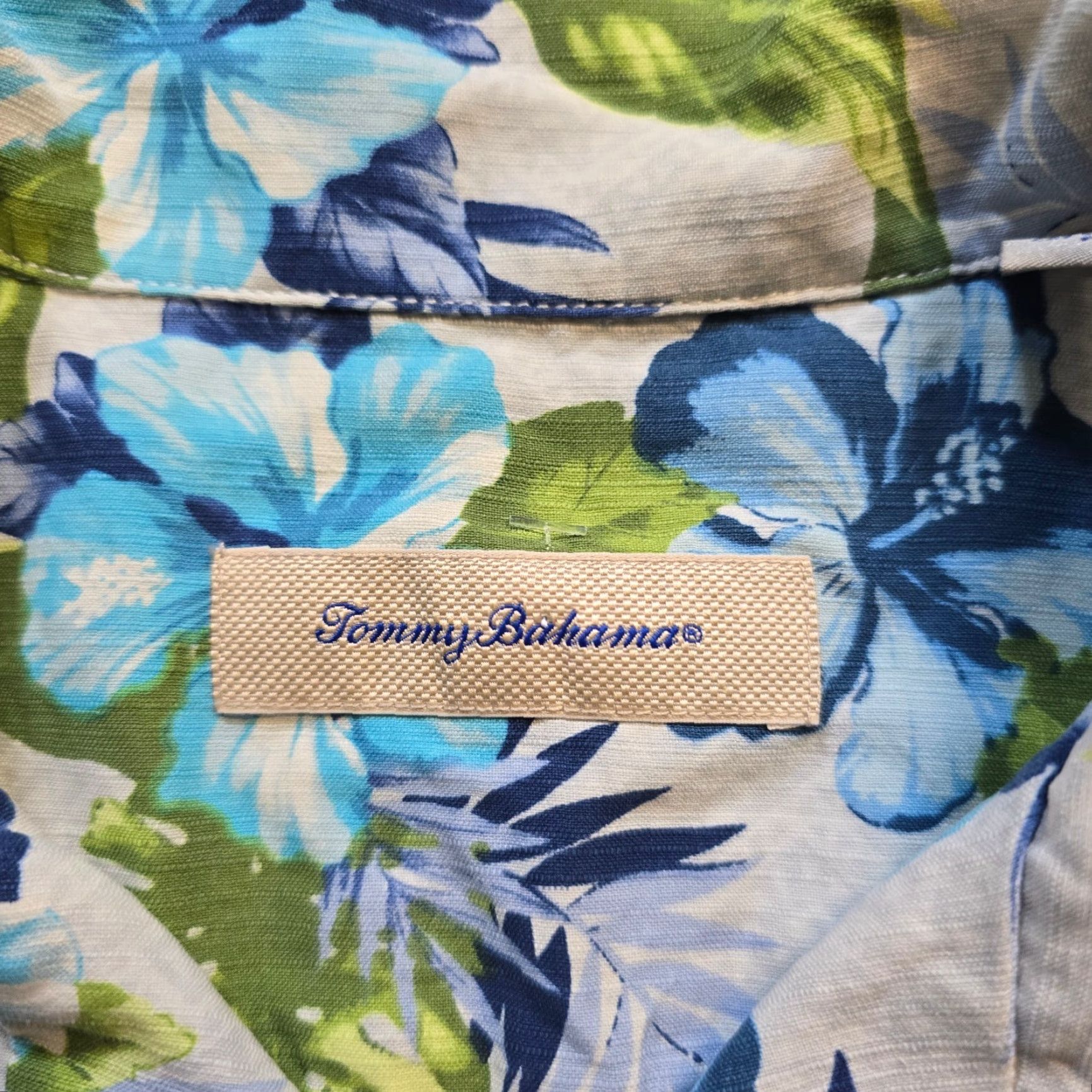 Tommy Bahama Tommy Bahama Shirt Men Medium Blue Floral Silk Button Short Sleeve Beach Aloha Classic Hawaiian Mens Size US M / EU 48-50 / 2 - 4 Thumbnail