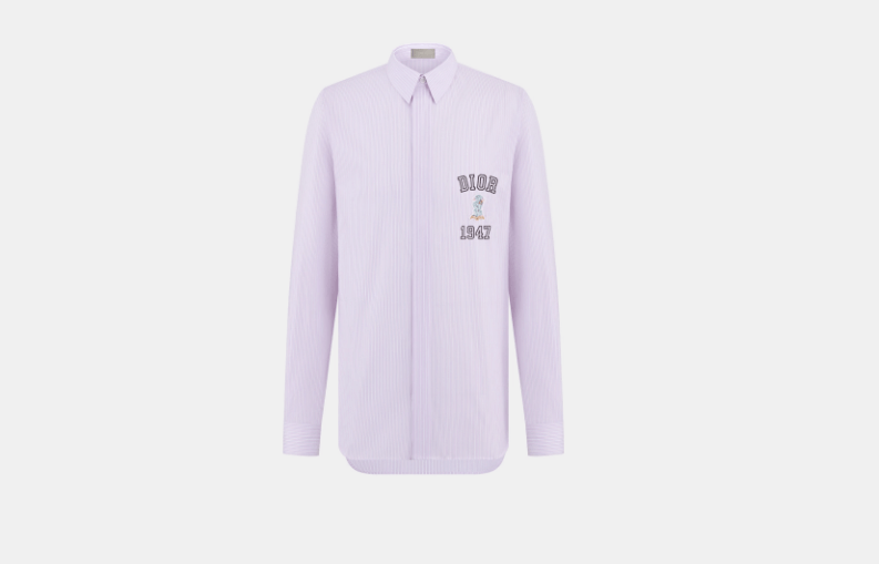 o1w1db10525 483C57 Bobby Shirt in White/Pink
