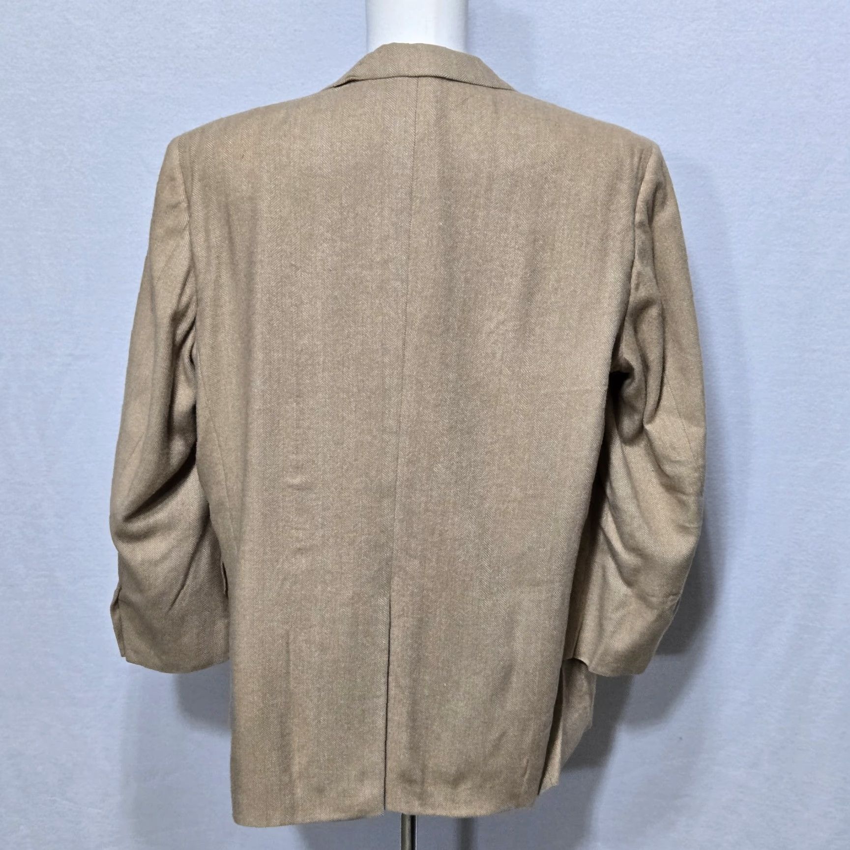 Brooks Brothers Brooks Brothers Blazer Mens 46 Camel Hair Herringbone Sport Coat Jacket Beige 3-in-1 Button Size 46R - 7 Thumbnail