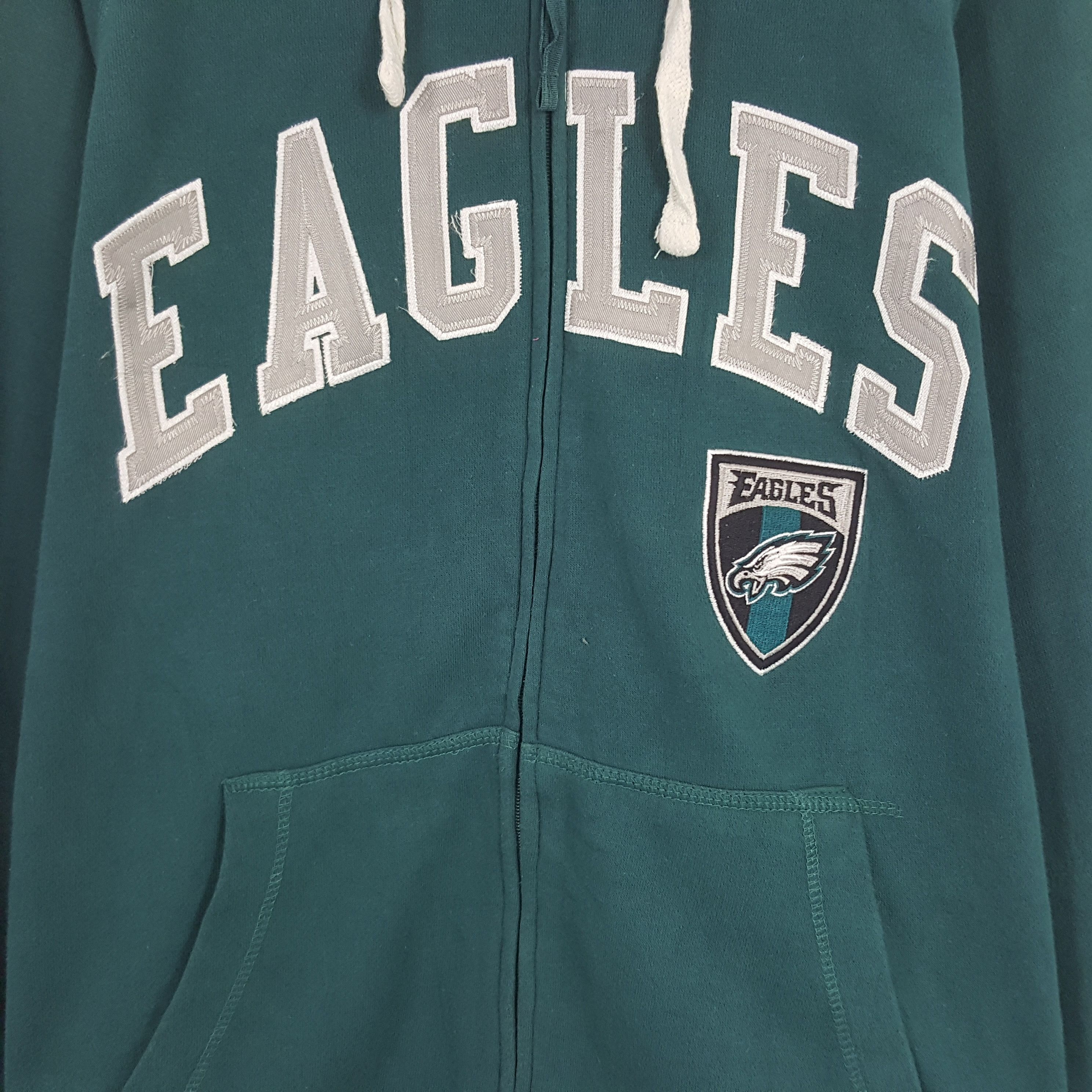NFL × Vintage Vintage Eagles NFL Zipper Jacket Hoodies Size US L / EU 52-54 / 3 - 2 Thumbnail