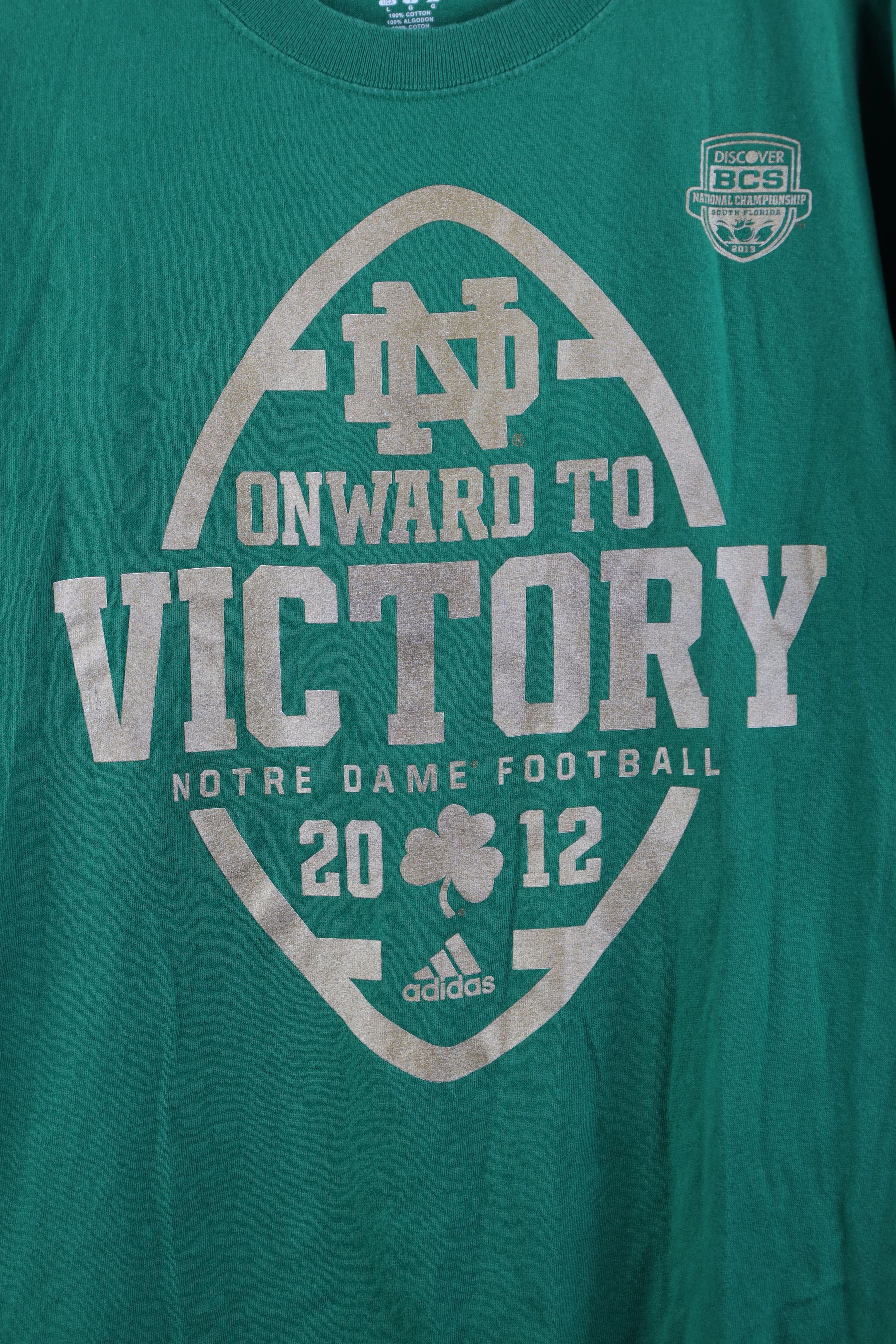 Adidas × Vintage Vintage Y2K Adidas Dame University Football T-Shirt Green Size US L / EU 52-54 / 3 - 4 Thumbnail