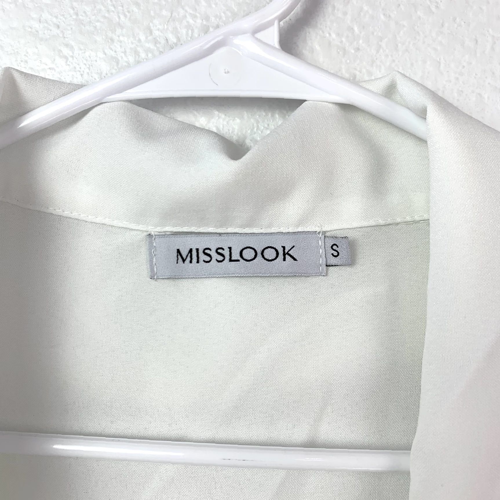 Vintage MISSLOOK Women's Dress Sleeveless Maxi Button Front Cowl Neck Size S White Size S / US 4 / IT 40 - 5 Thumbnail