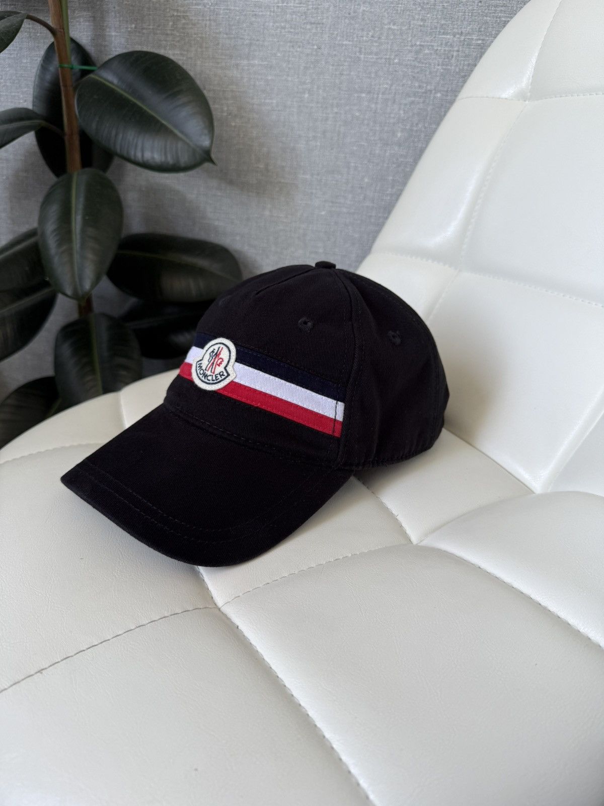 Moncler Moncler Berretto Baseball Cap Hat Tricolor Stripe Adjustable Size ONE SIZE - 2 Thumbnail