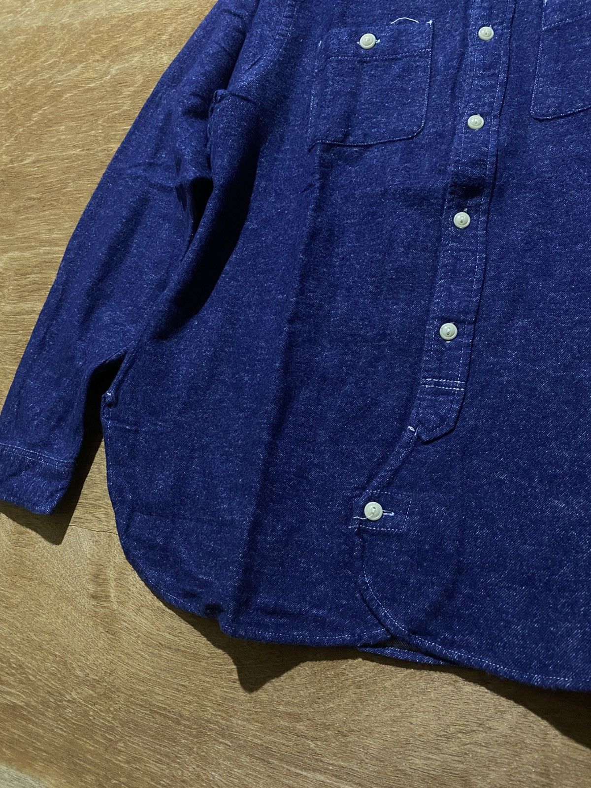 Japanese Brand Coen japan city collar denim shirt Size US S / EU 44-46 / 1 - 3 Thumbnail