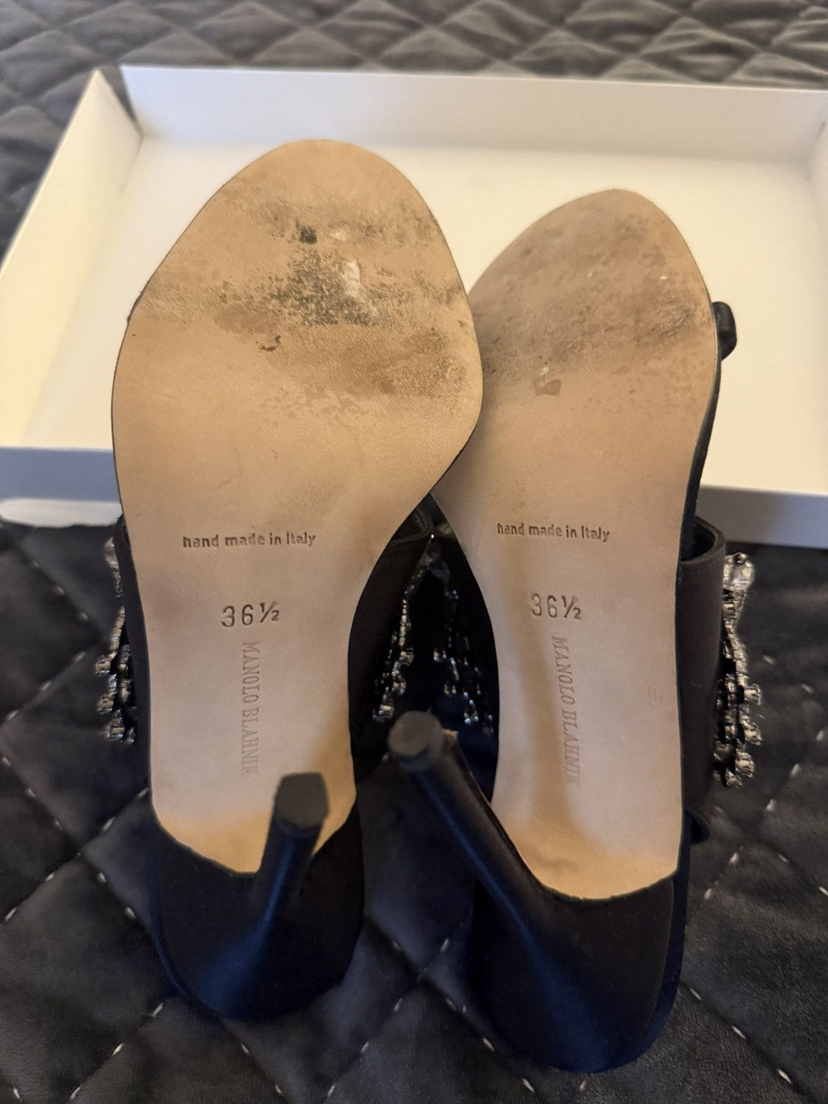 Manolo Blahnik Manolo Blahnik Black Crystal Heels Size US 6.5 / IT 36.5 - 5 Thumbnail