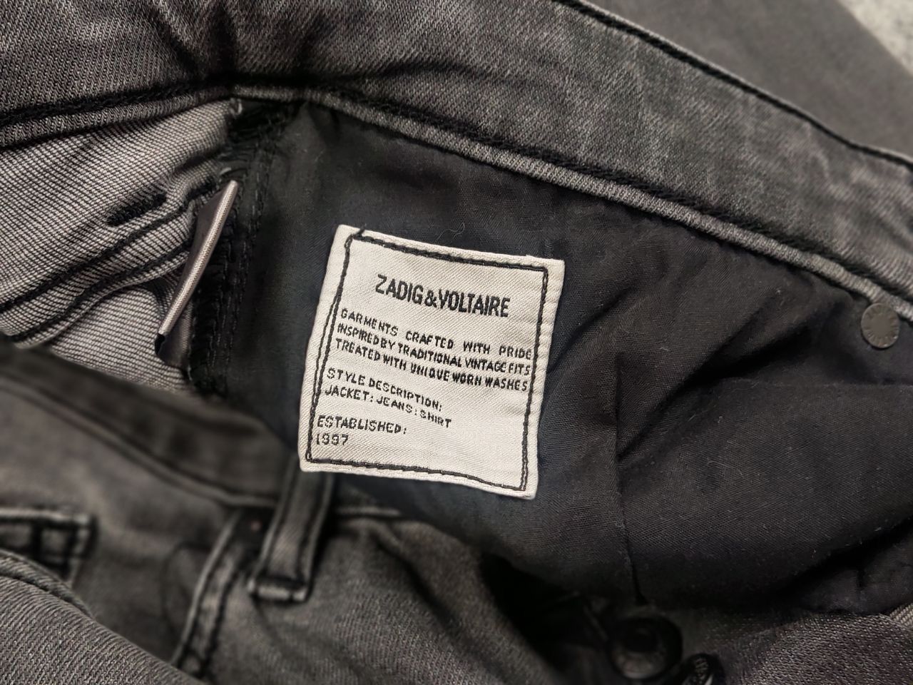 Zadig & Voltaire Zadig & Voltaire Design Slim Gray Denim Jeans Size US 31 - 16 Thumbnail