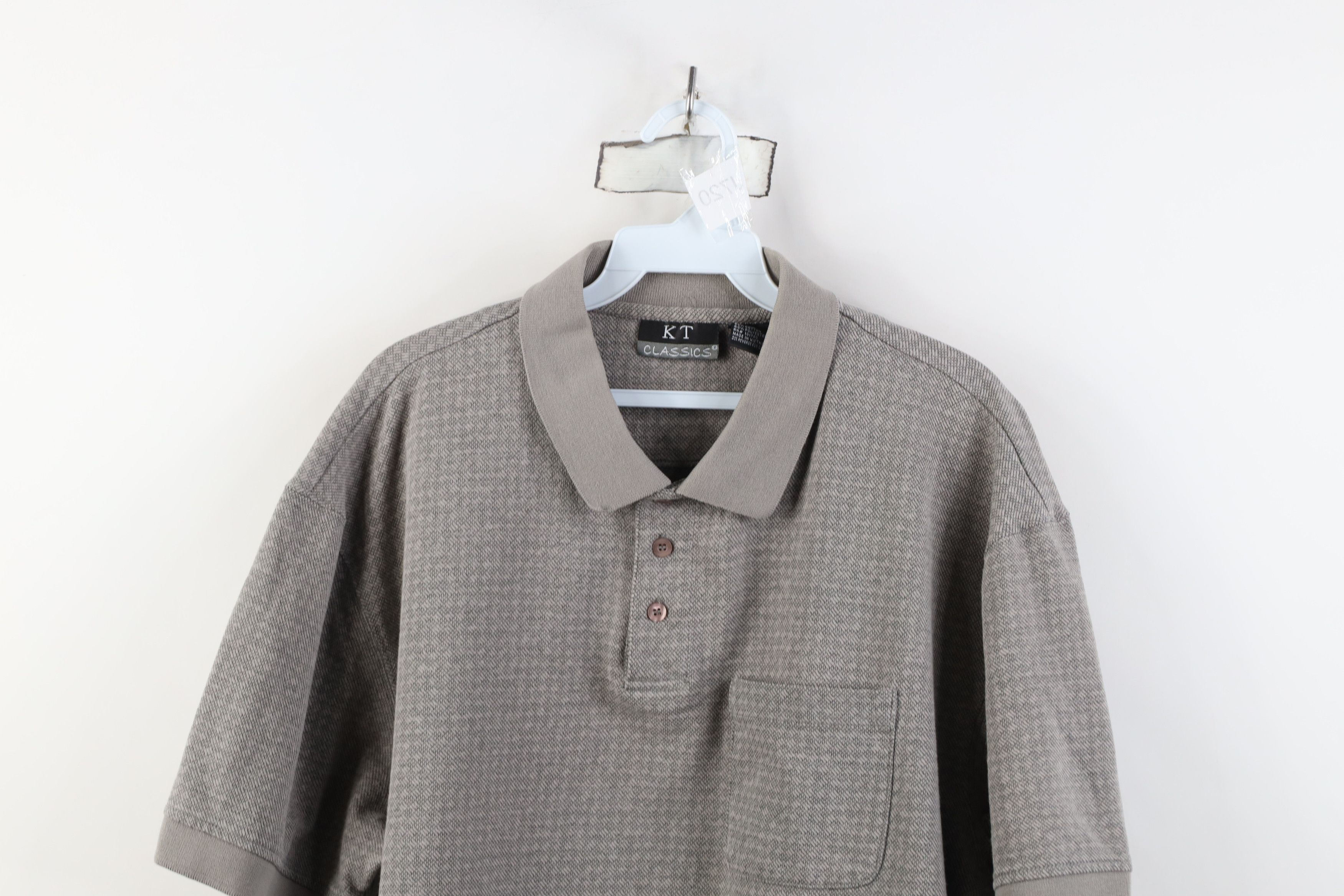 Vintage Vintage 90s Streetwear Diamond Knit Collared Golf Polo Shirt Size US XXL / EU 58 / 5 - 2 Thumbnail