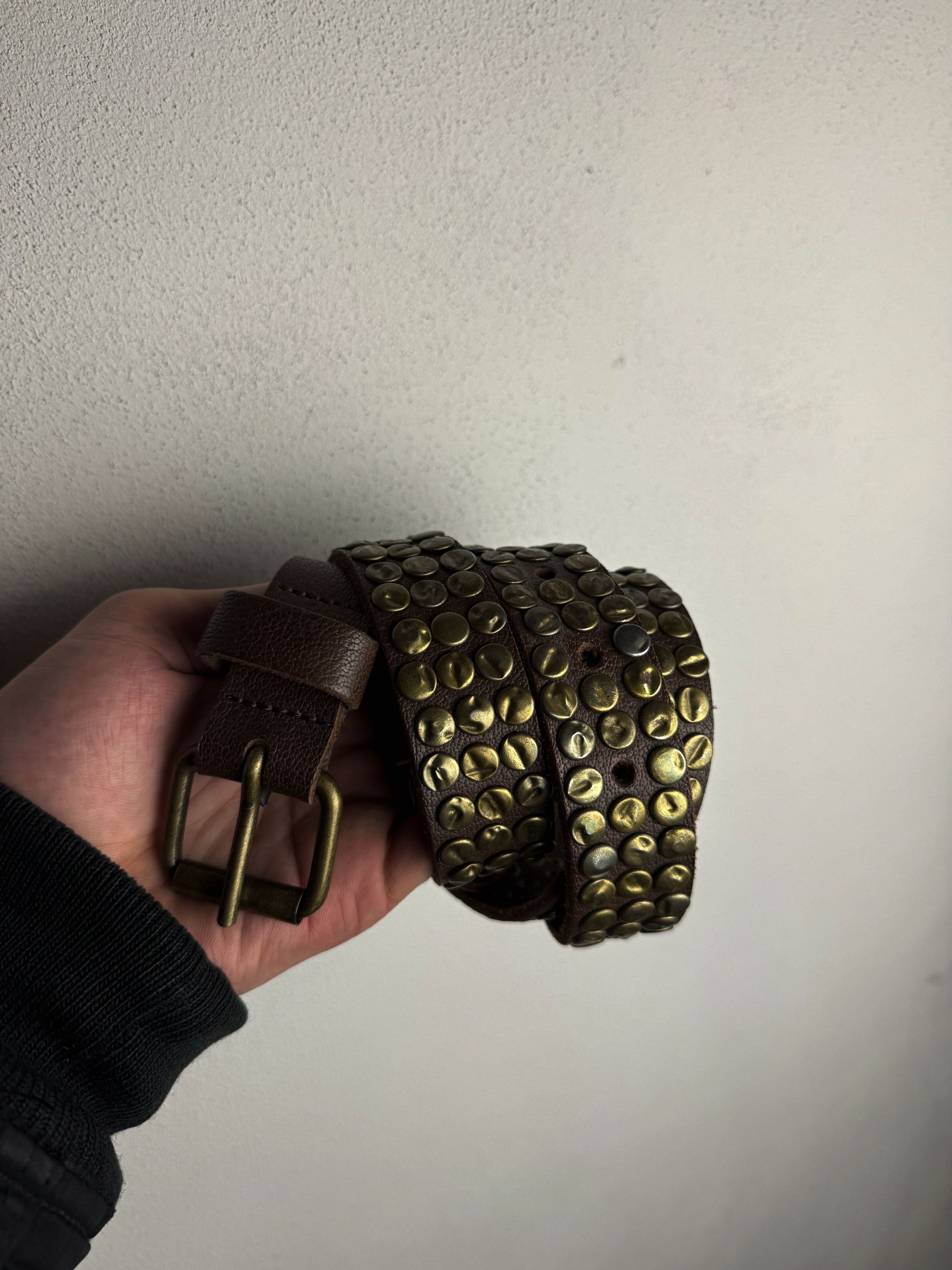 Hysteric Glamour Y2K Heavy Studded Leather Belt Punk Grunge Rockstar Size ONE SIZE - 6 Thumbnail