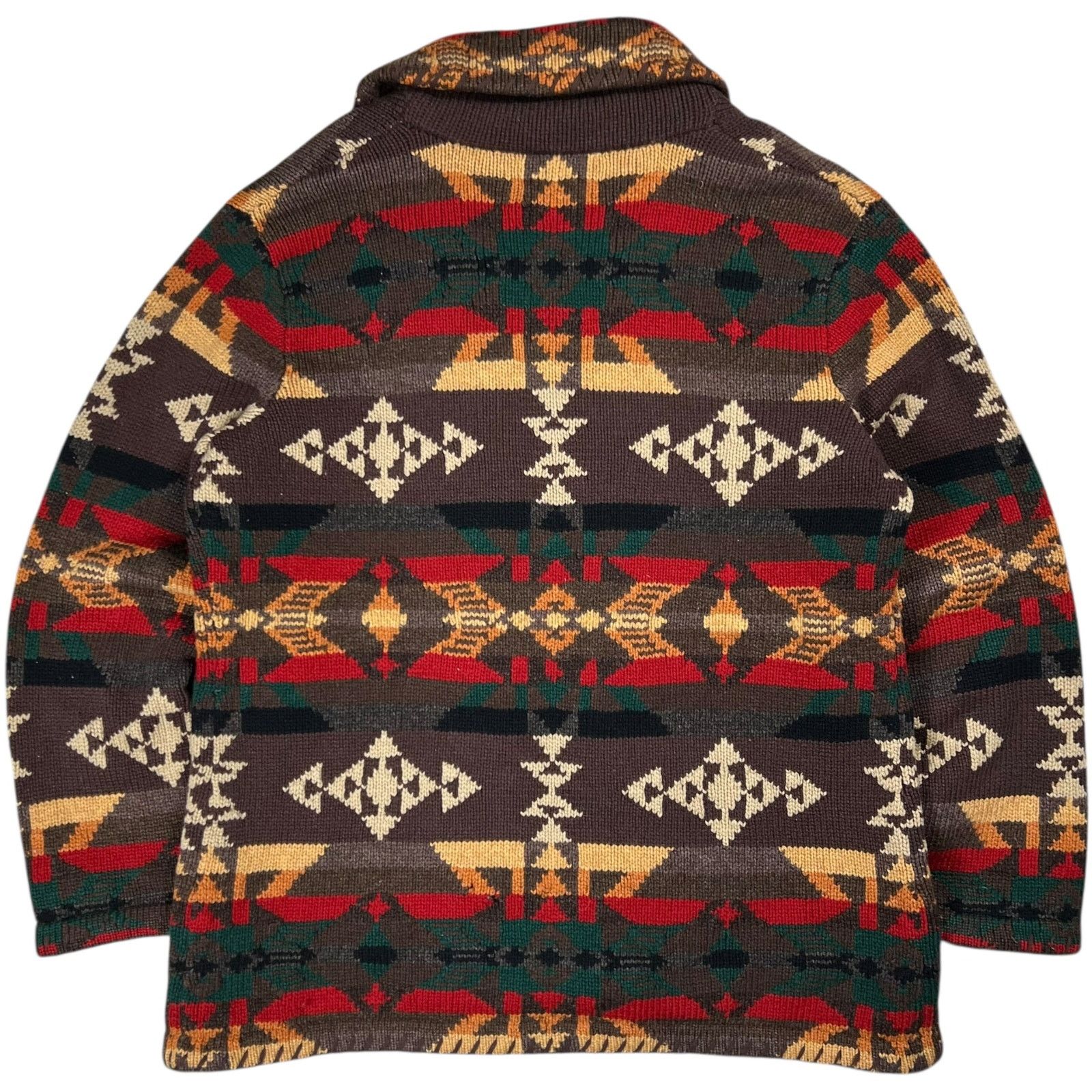 Ralph Lauren × Vintage Vintage Ralph Lauren Southwest Navajo Blanket Aztec Cardigan Size M / US 6-8 / IT 42-44 - 9 Thumbnail