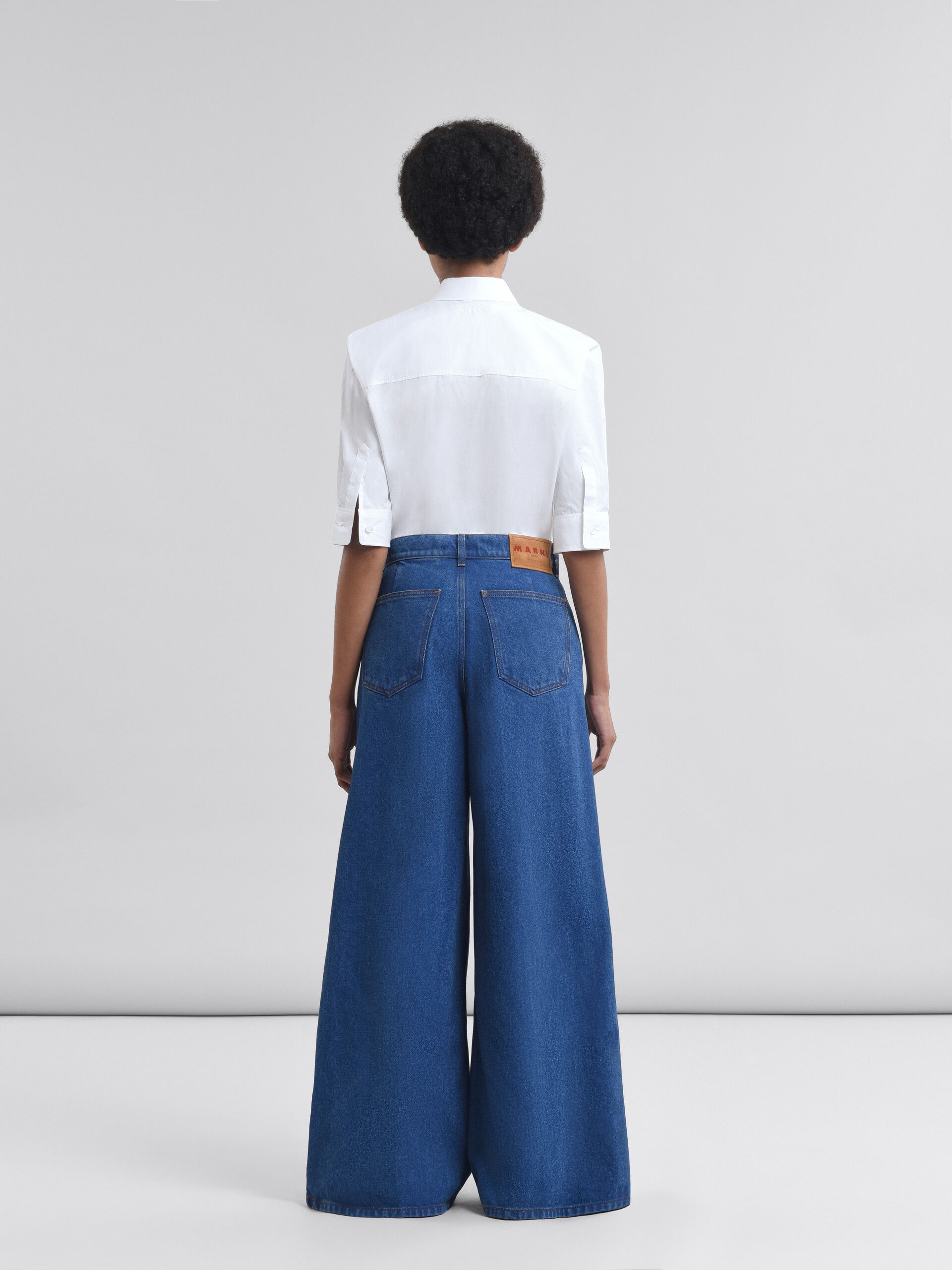 BNWT AW24 MARNI BLEACHED COATED WIDE LEG DENIM JEANS 48
