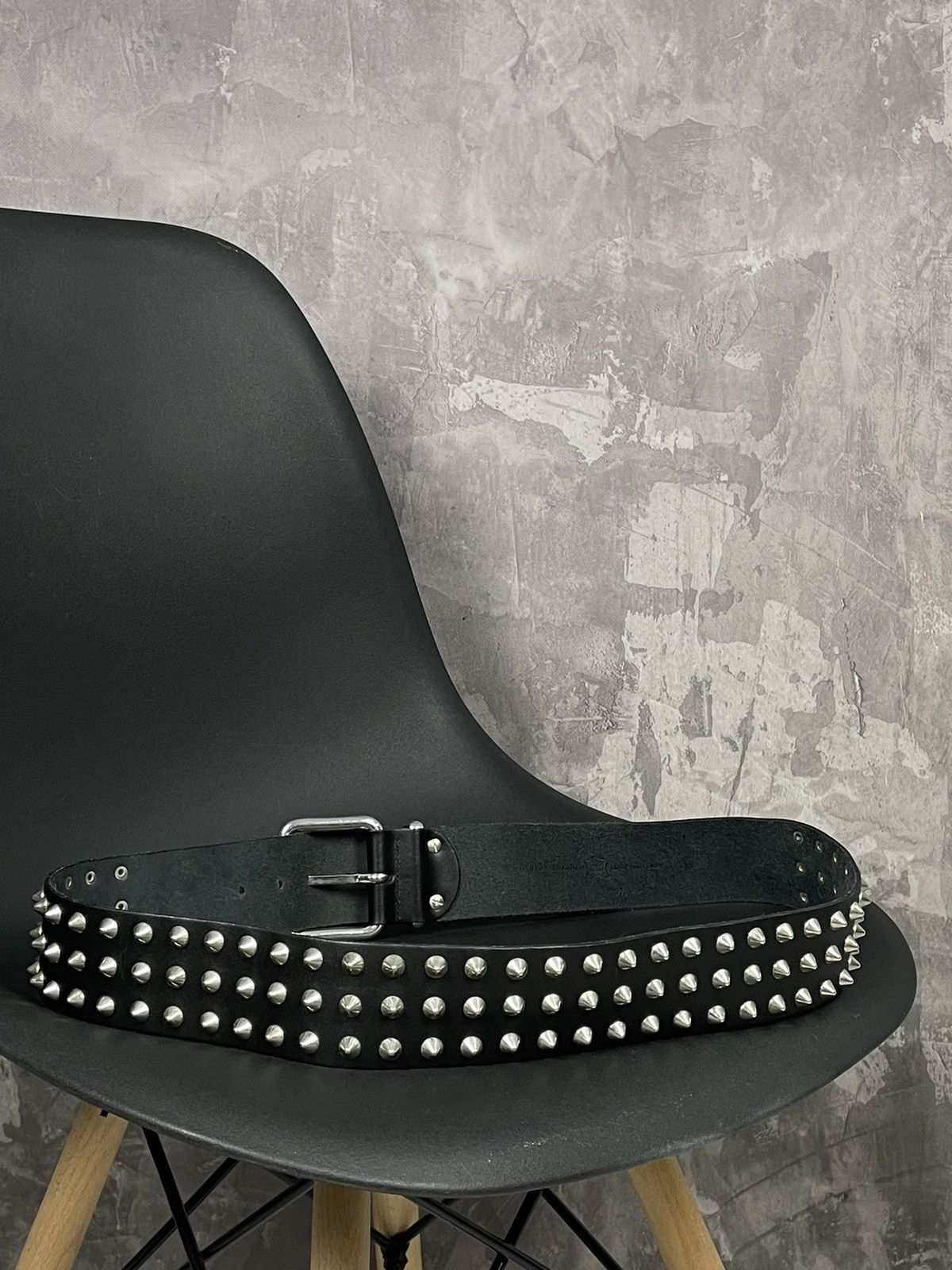 Japanese Brand × Vintage Vintage Japanese Y2K Rhinestones Studded Real Leather Belt Size ONE SIZE - 2 Thumbnail