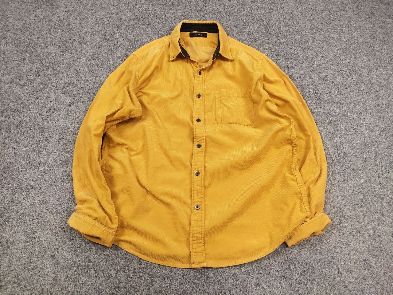 RAGEBLUE Vintage Rageblue Japan Design Corduroy Yellow Button Shirt Size US L / EU 52-54 / 3 - 2 Thumbnail