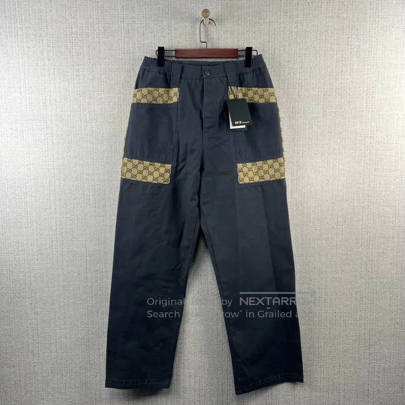 Gucci Gucci Old flower colour block zipper multi-pocket wide-leg Size US 30 / EU 46 - 1 Thumbnail