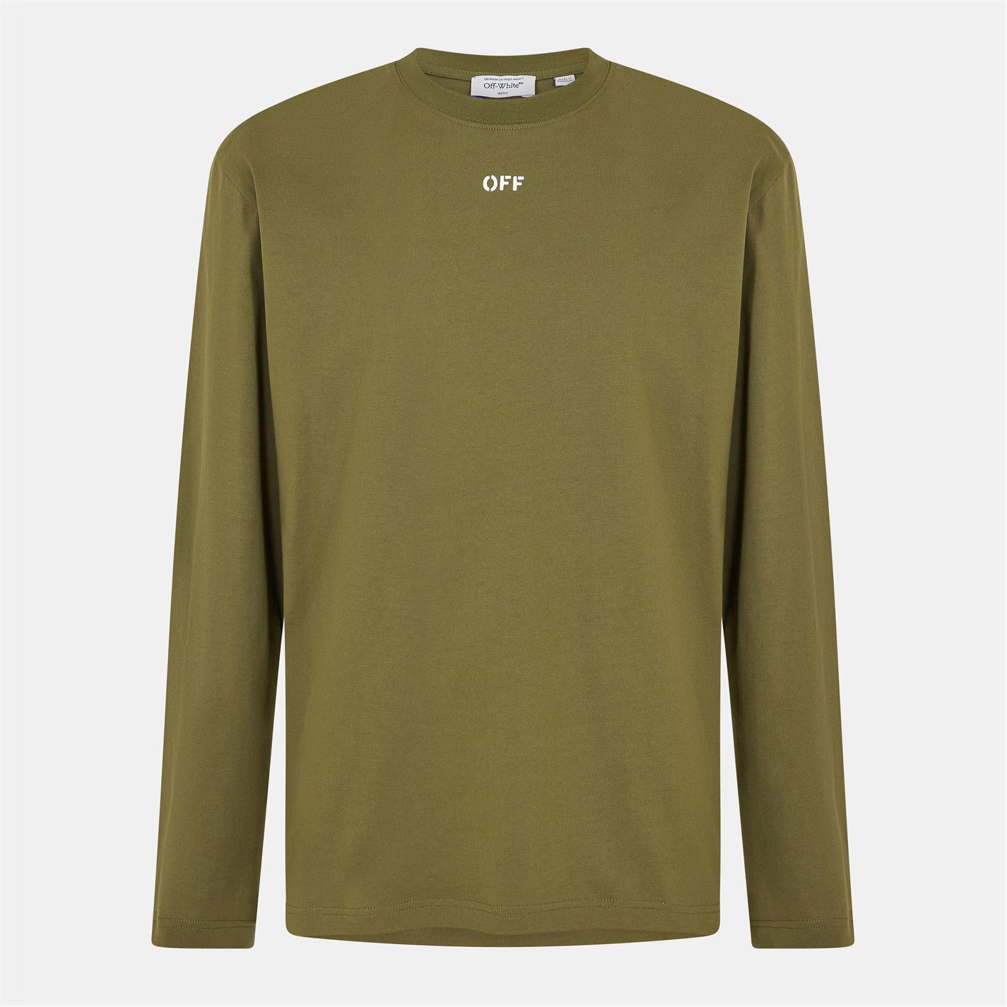 Off-White o1g2r1mq0226 Skate Long Sleeve T-Shirt In Olive Green Size US XS / EU 42 / 0 - 1 Thumbnail