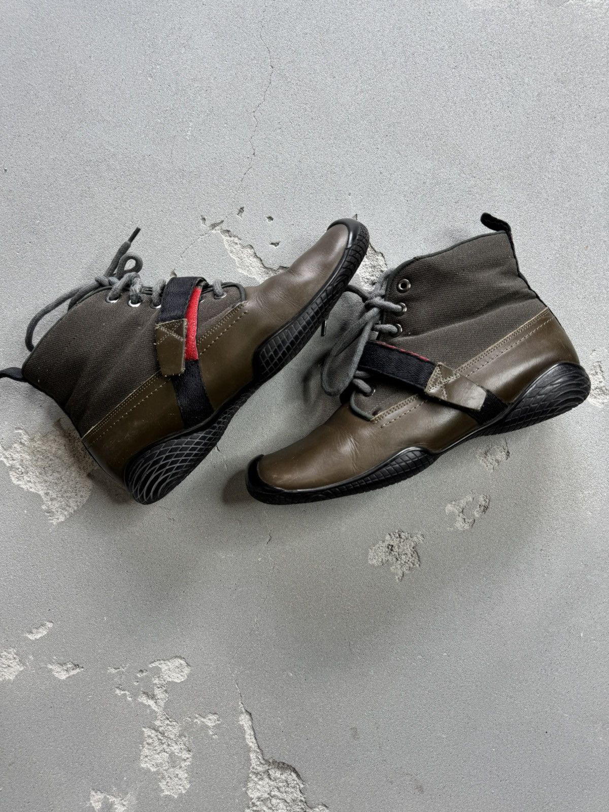 Prada Prada Boots FW 1999 Vintage High Top Brown Military Size US 5 / EU 37 - 1 Thumbnail
