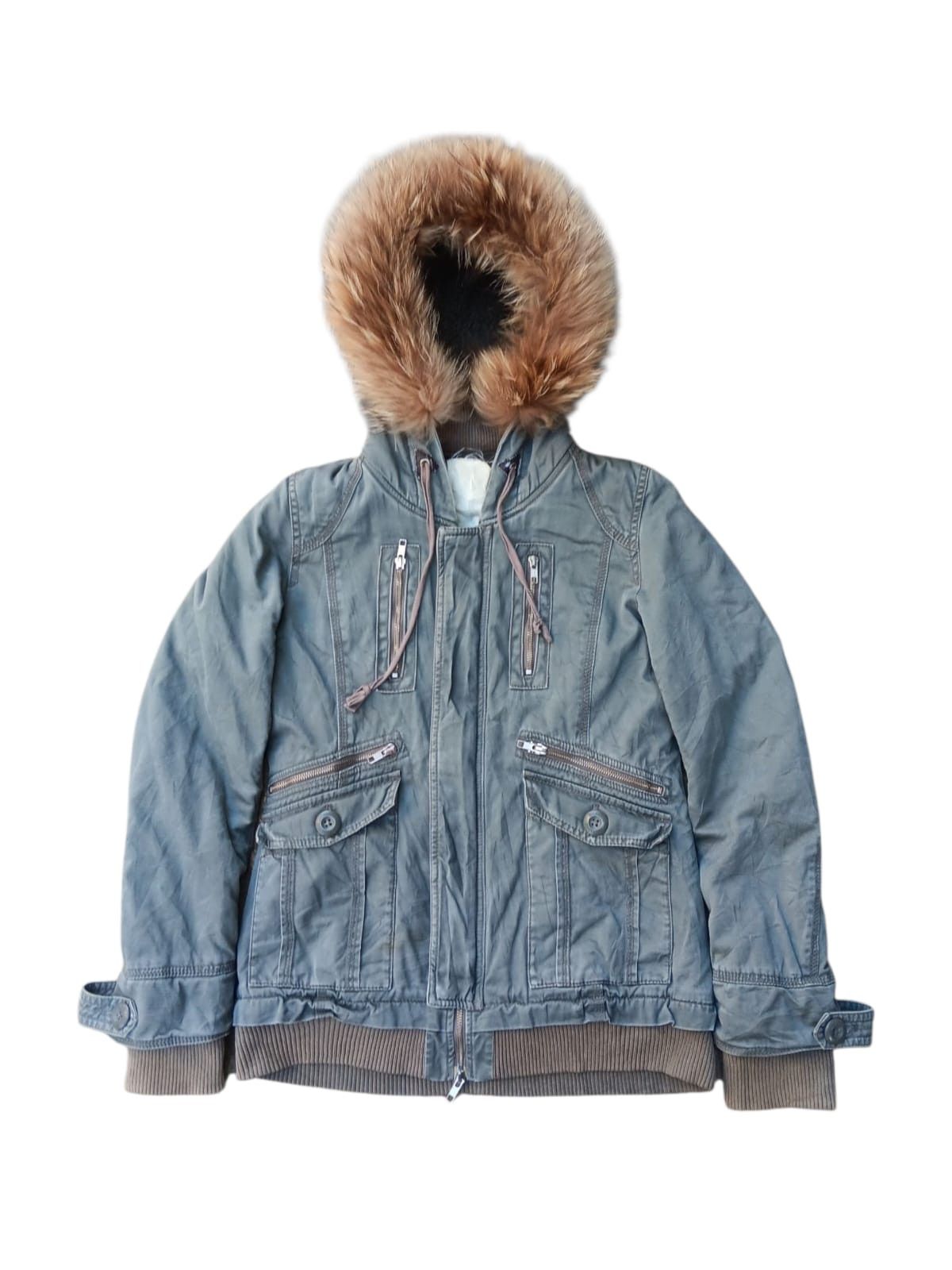 Japanese moussy fur raccoon lgb style jacket