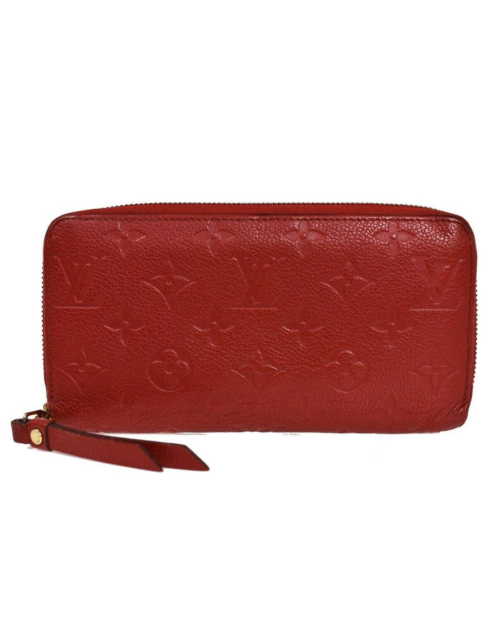 image of Louis Vuitton Elegant Red Canvas Wallet, Women's
