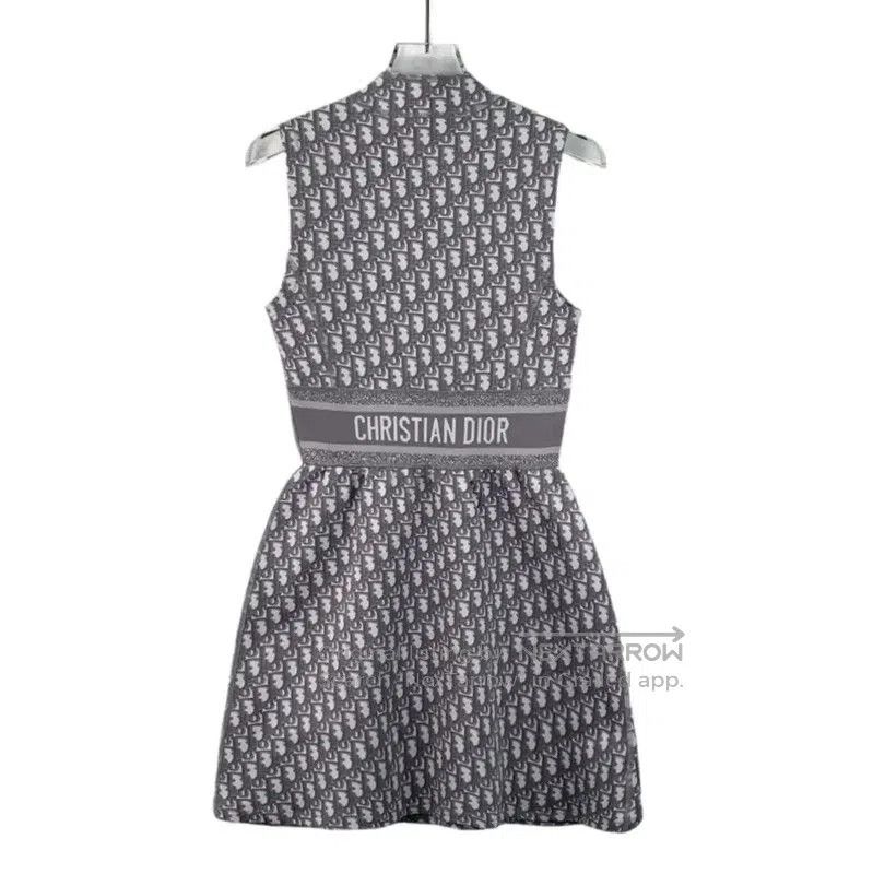 Dior Dior Gray Women's Mini Dress XXS . Size XXS / US 00 / IT 34 - 2 Thumbnail