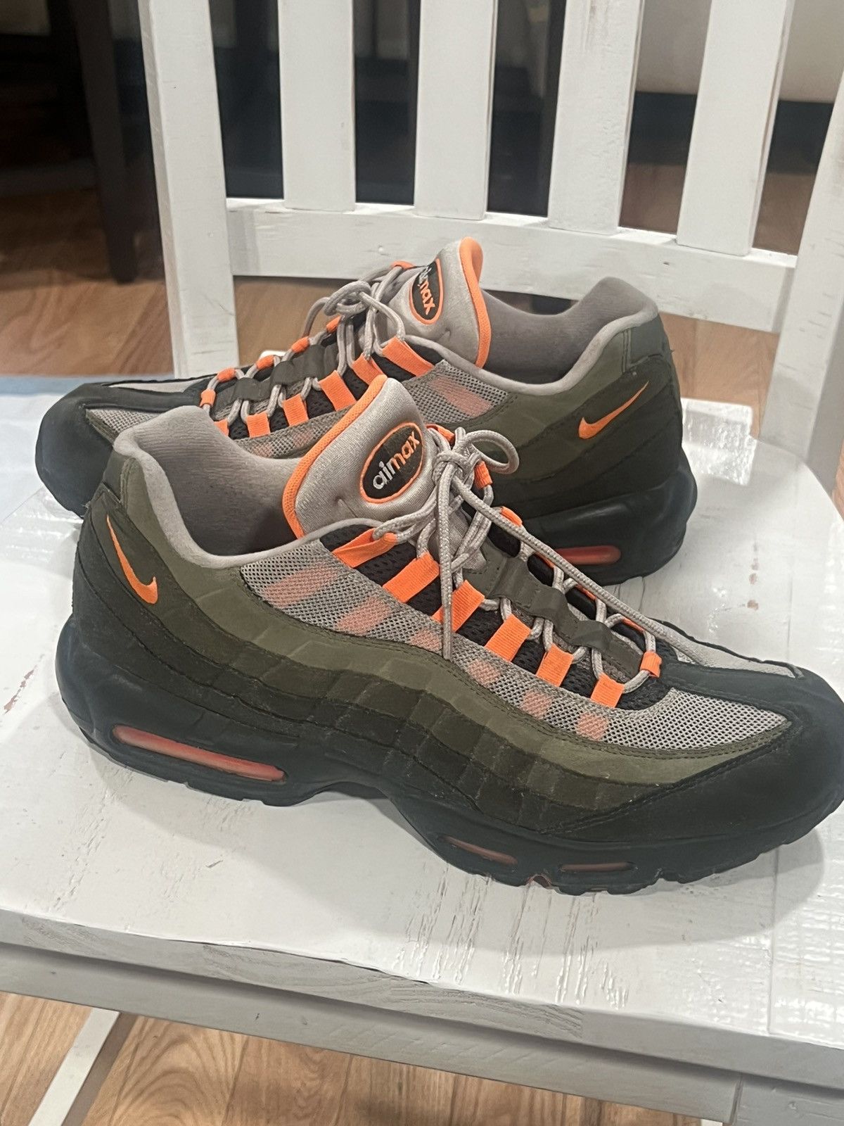 Nike Nike Air Max 95 OG “Neutral Olive Total Orange” Size US 14 / EU 47 - 1 Thumbnail