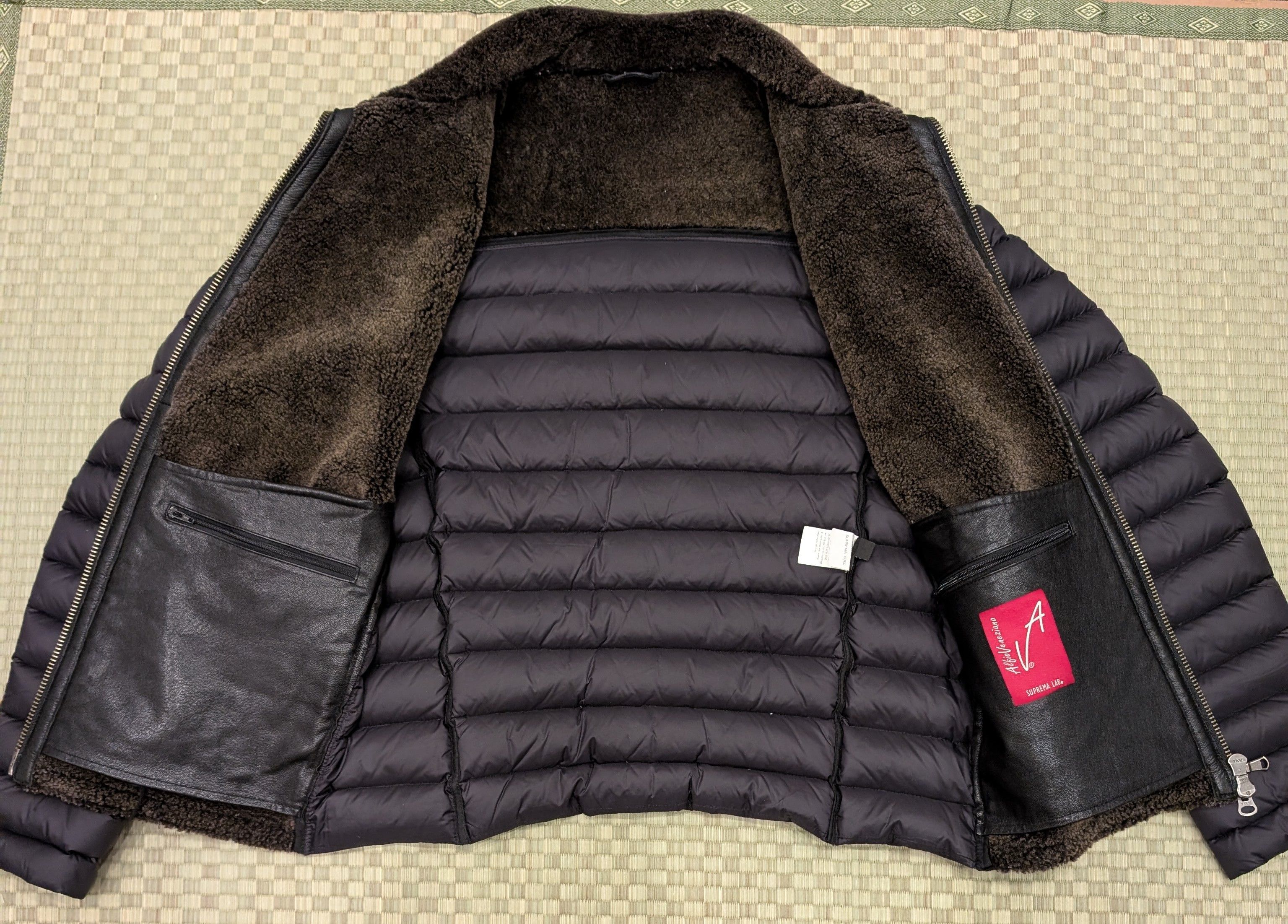 Other RARE Suprema Lab Leather Shearling Down Jacket Made in Italy Size US M / EU 48-50 / 2 - 2 Thumbnail