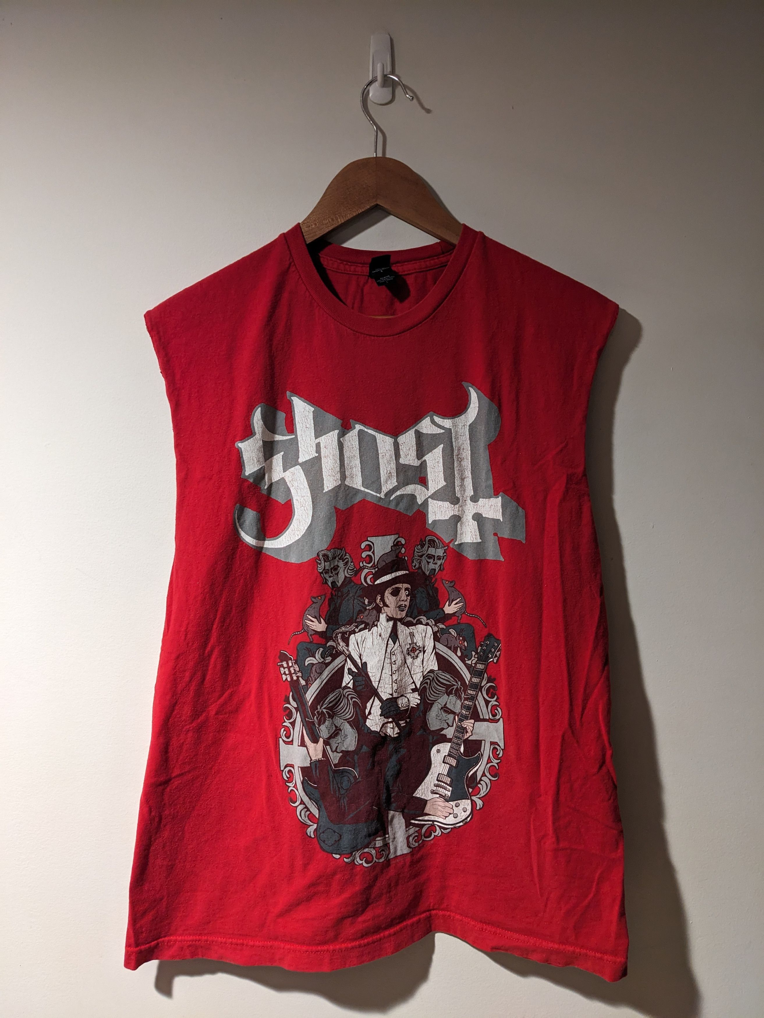 Band Tees × Vintage Vintage 2018 Ghost Band Tour Red Large Sleeveless T-Shirt Size US L / EU 52-54 / 3 - 1 Thumbnail
