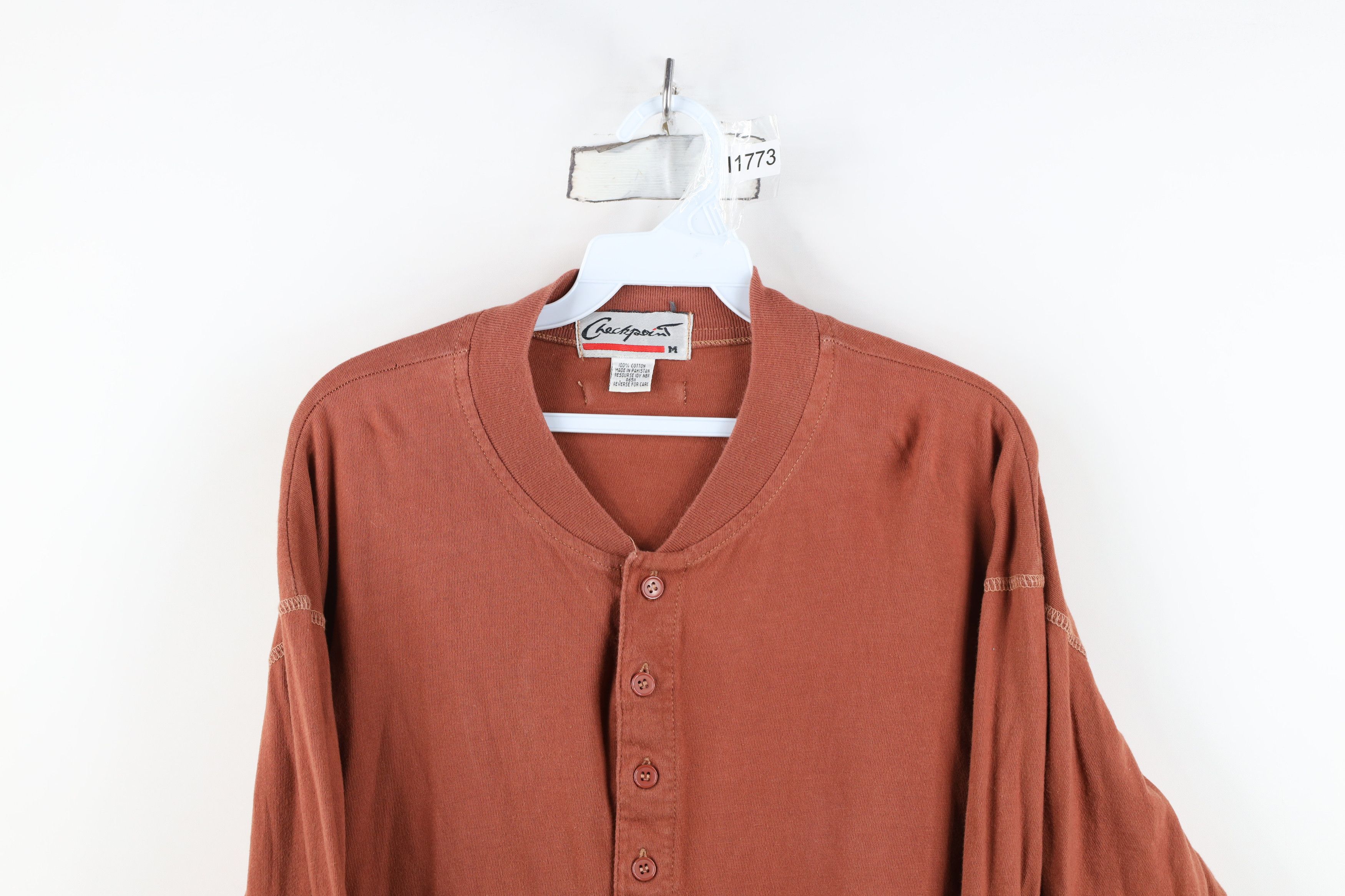 Vintage Vintage 90s Streetwear Long Sleeve Henley T-Shirt Cotton Size US M / EU 48-50 / 2 - 2 Thumbnail