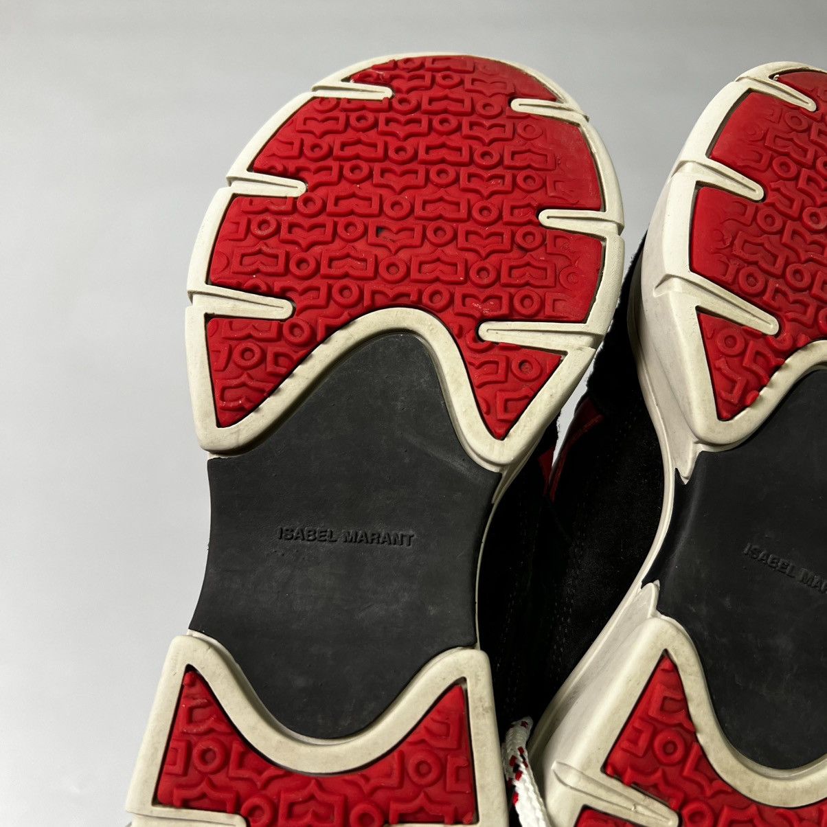 Isabel Marant Isabel Marant “Kindsay” sneakers Black Red Luxury Size US 8 / IT 38 - 18 Thumbnail