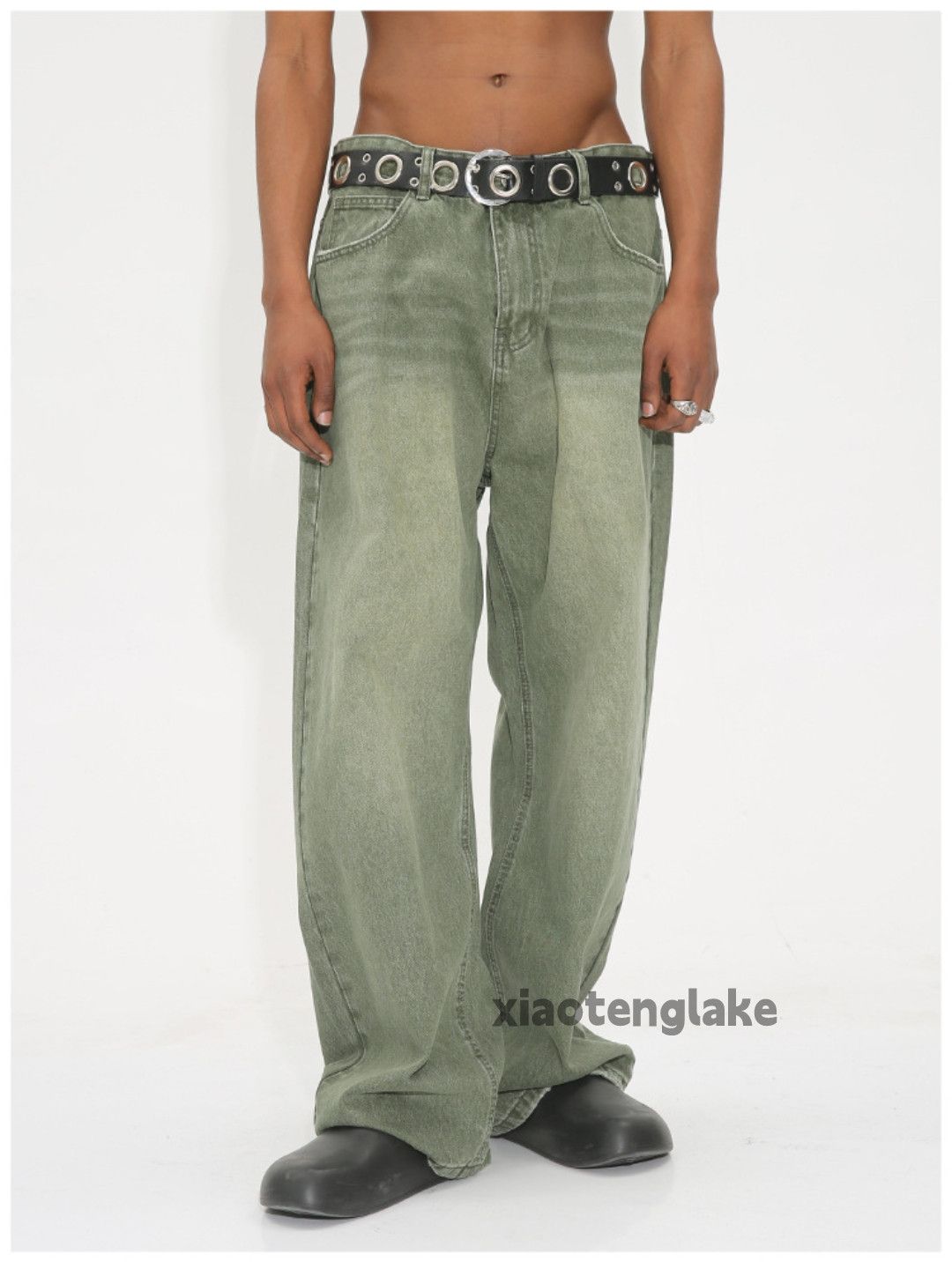 Jean Unisex washed faded dance loose baggy hiphop jeans Size US 26 / EU 42 - 1 Thumbnail