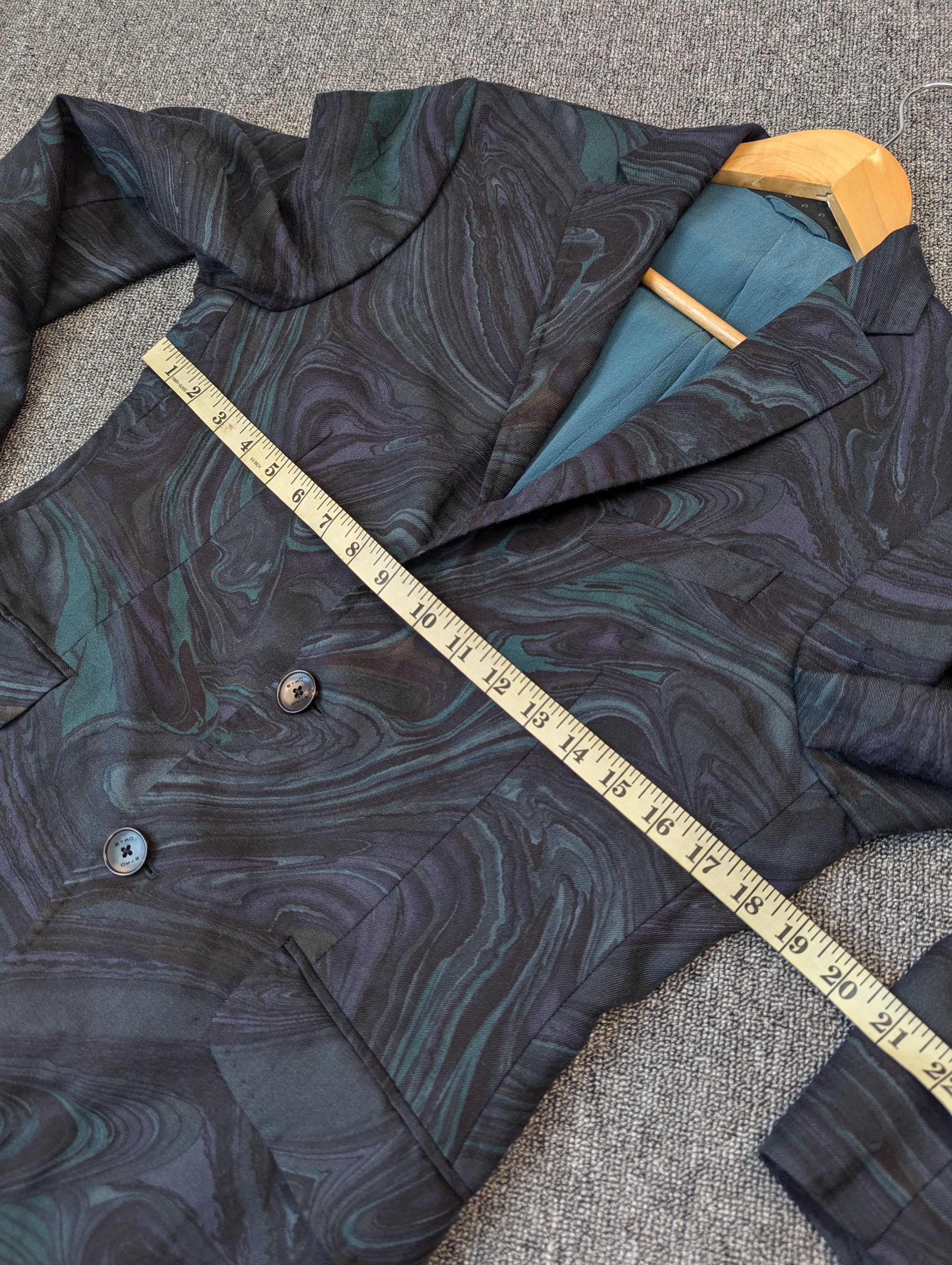 Etro ETRO Marble Pattern SUPER LEGGERA Emerald Green 46 Suit Size US S / EU 44-46 / 1 - 16 Thumbnail