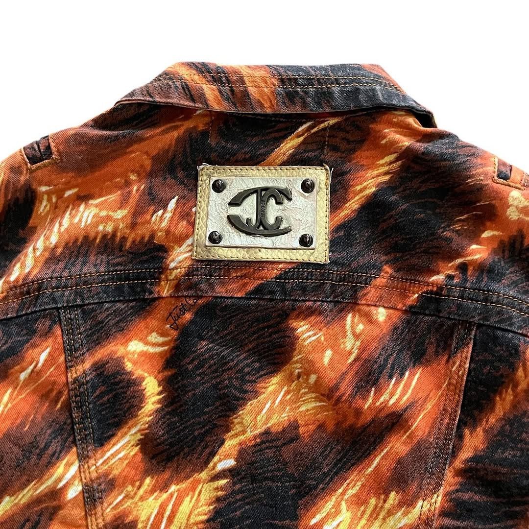 Just Cavalli 🛒SENDOFFER🛒Just Cavalli Cotton Animal Printed Denim Jacket Size S / US 4 / IT 40 - 3 Thumbnail