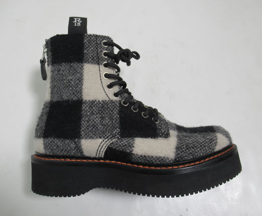 R13 R13 Women s Single Stack Plaid Boots Grailed