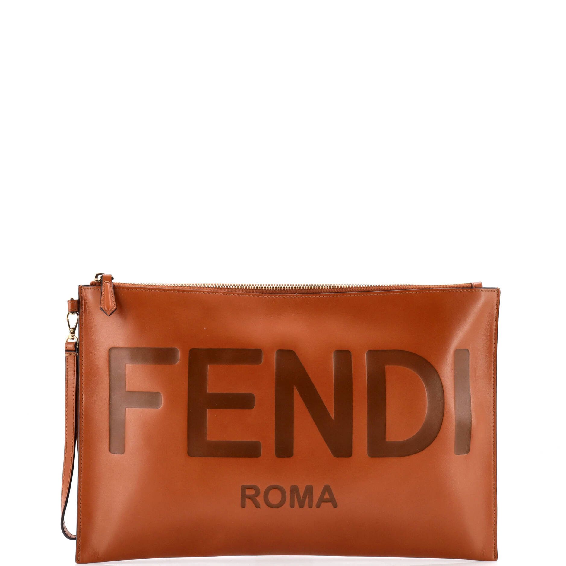 Fendi Logo Flat Wristlet Pouch Size ONE SIZE - 1 Thumbnail