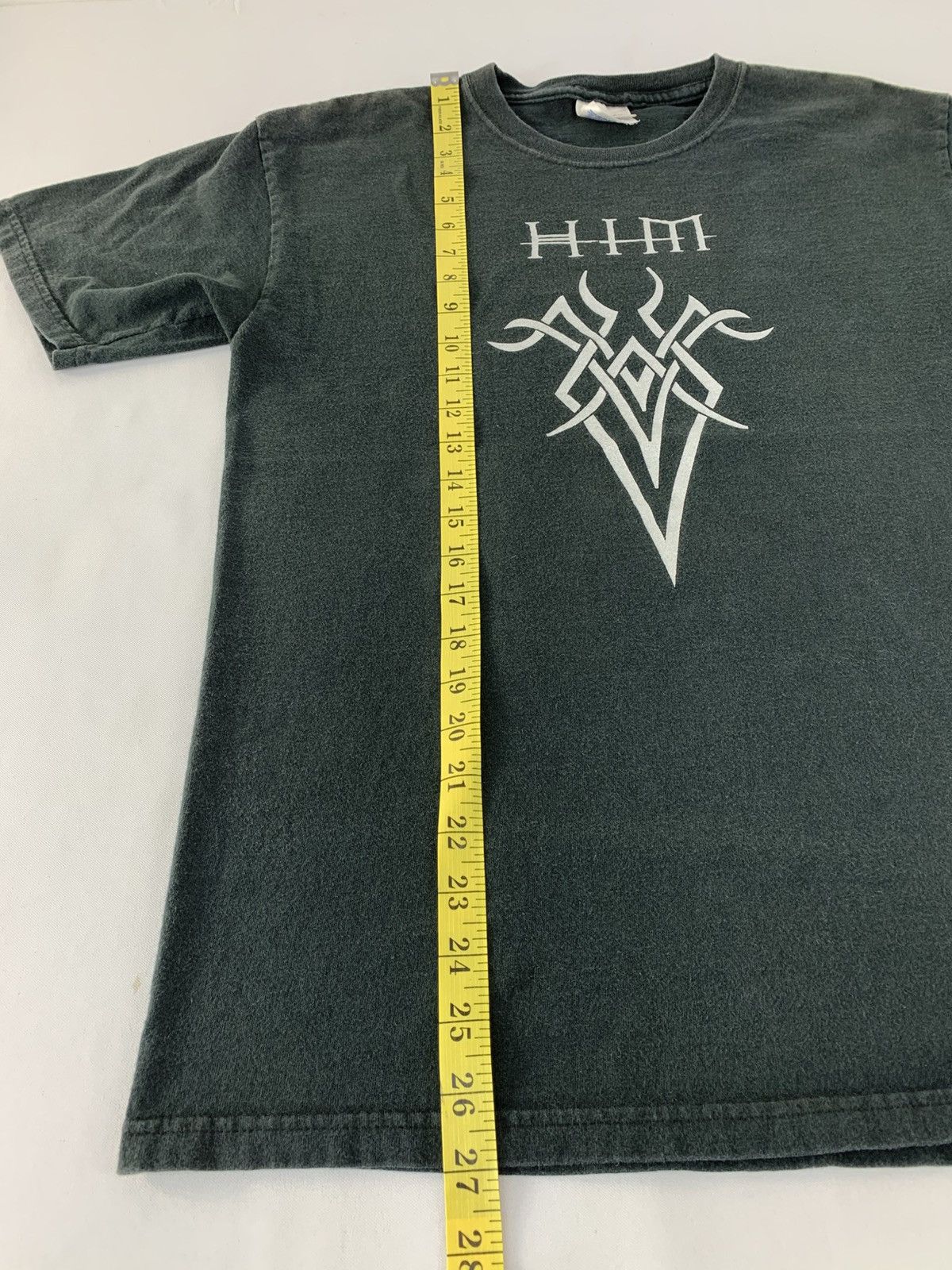 Band Tees Vintage 2004 Him Band Oy Heartagram Big Logo Black Tee Size US M / EU 48-50 / 2 - 10 Thumbnail