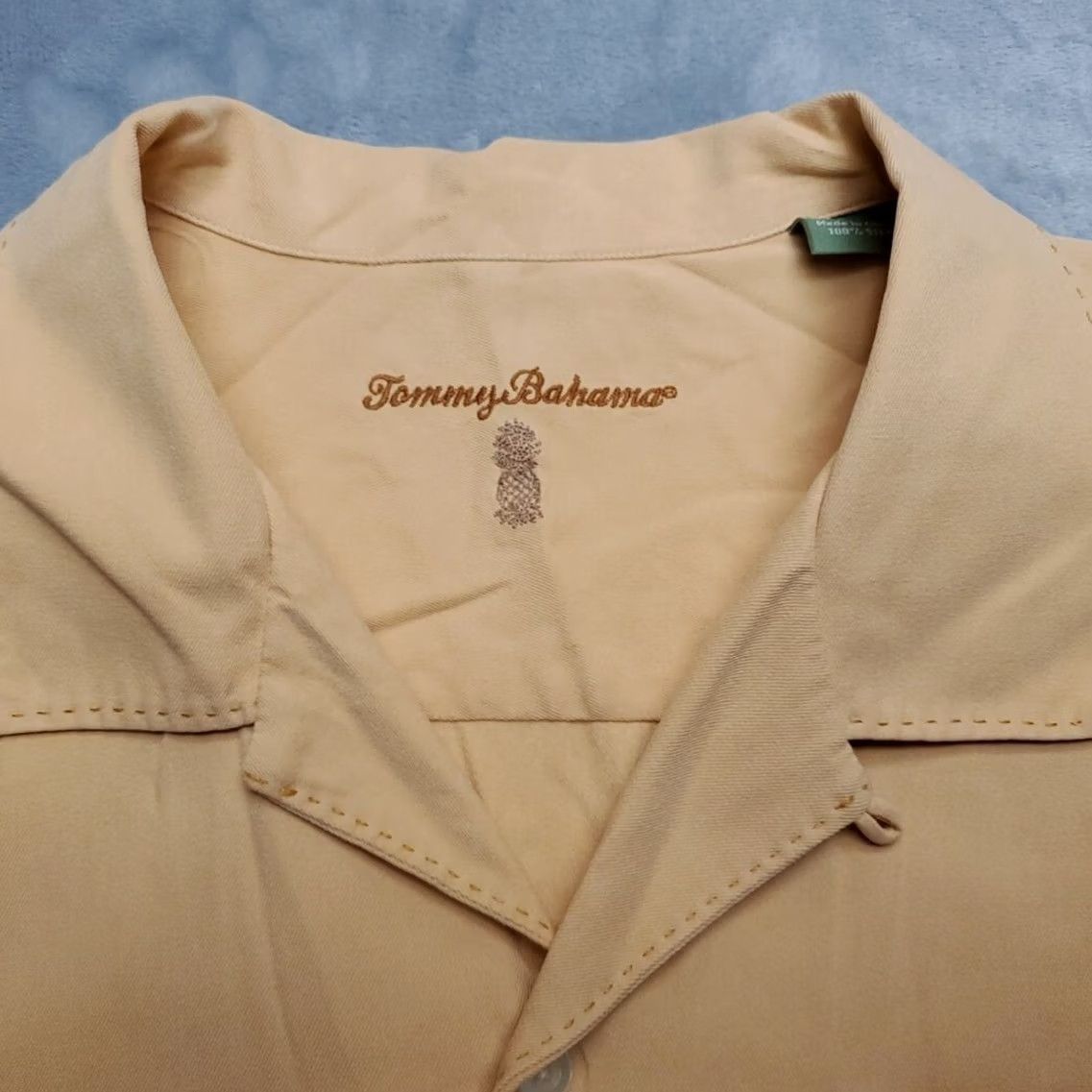Tommy Bahama Tommy Bahama Shirt Mens XL Orange 100% Silk Twill Camp Short Sleeve Casual Beach Shirt Size US XL / EU 56 / 4 - 4 Thumbnail