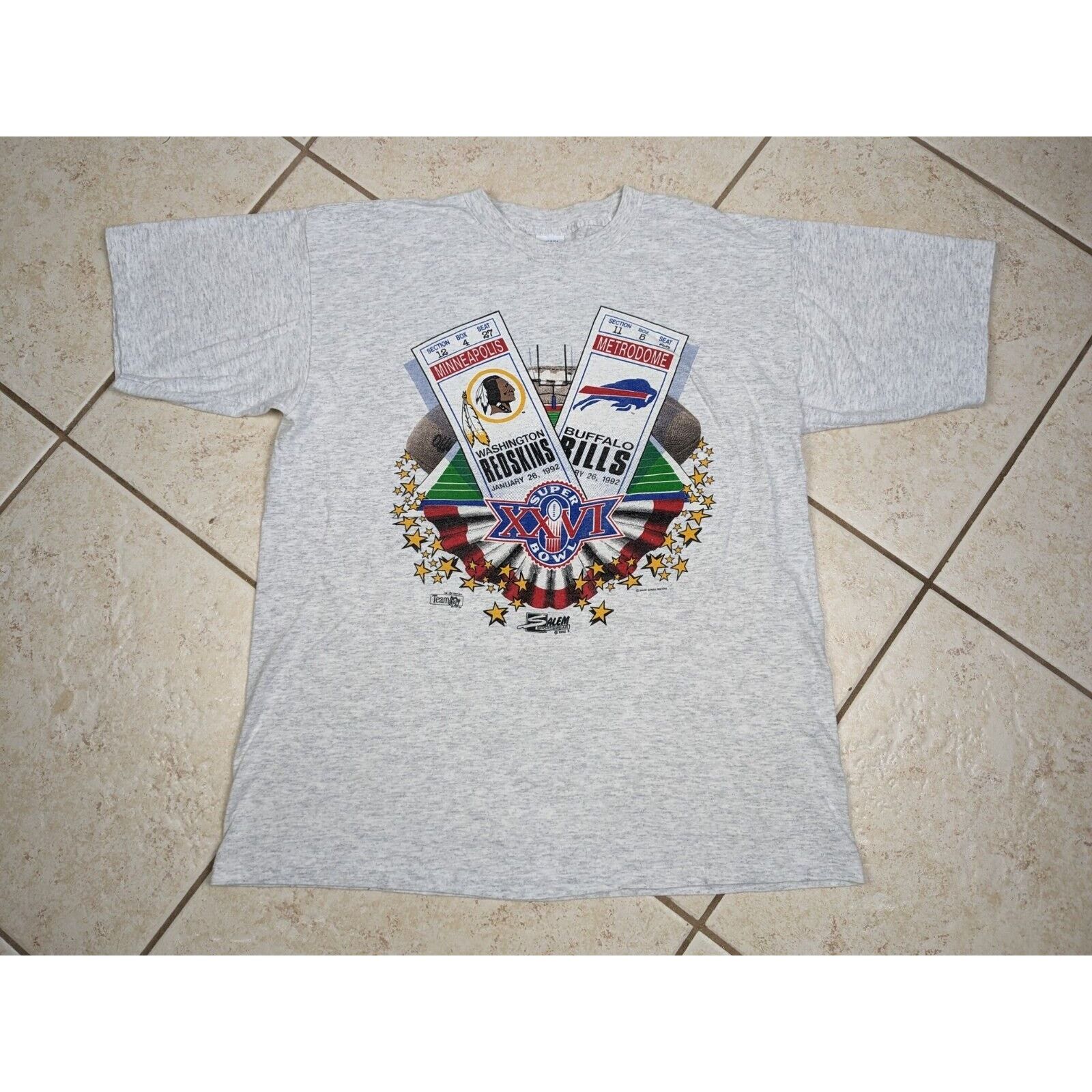 Other Vtg 1992 Washington Redskins Buffalo Bills Super Bowl Shirt Size US XL / EU 56 / 4 - 1 Thumbnail