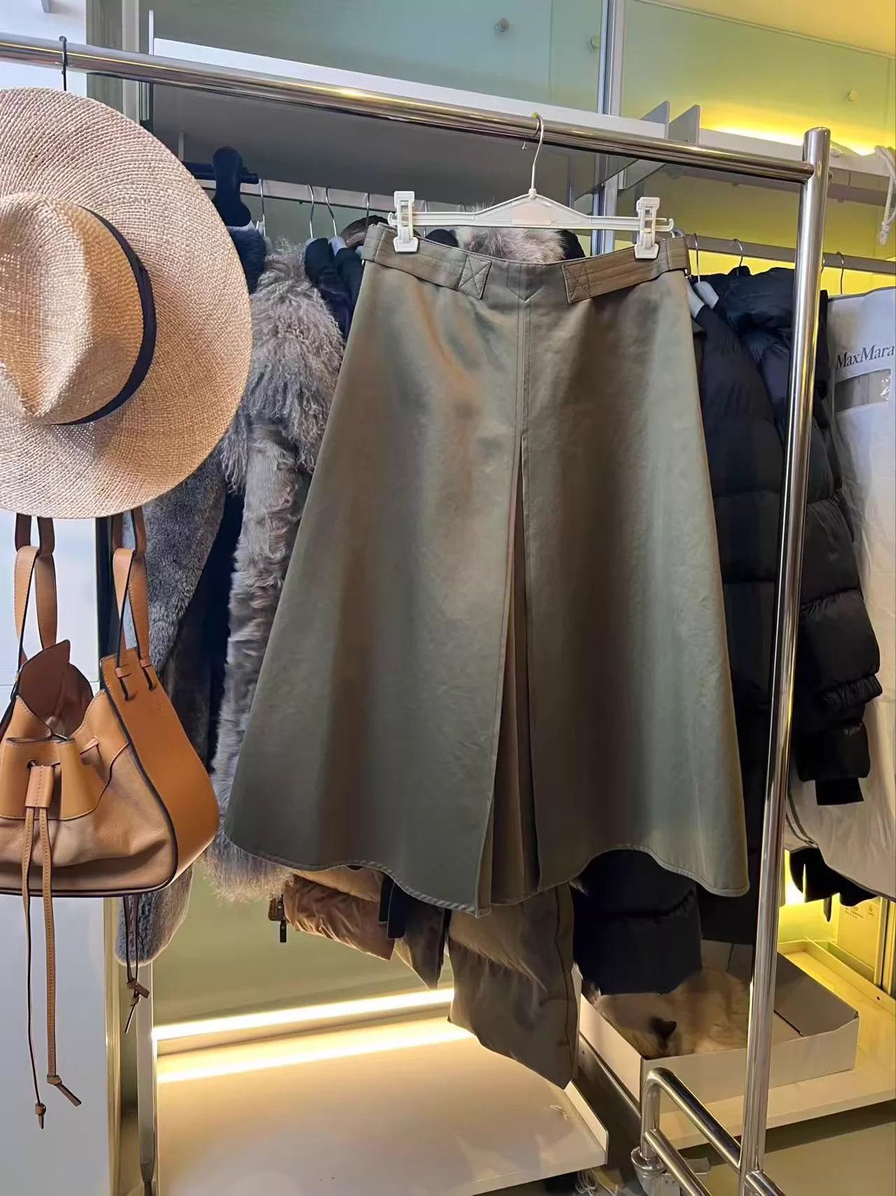 Marni Marni Khaki A-line Cotton Skirt 40 New Flattering Size 27" / US 4 / IT 40 - 2 Thumbnail