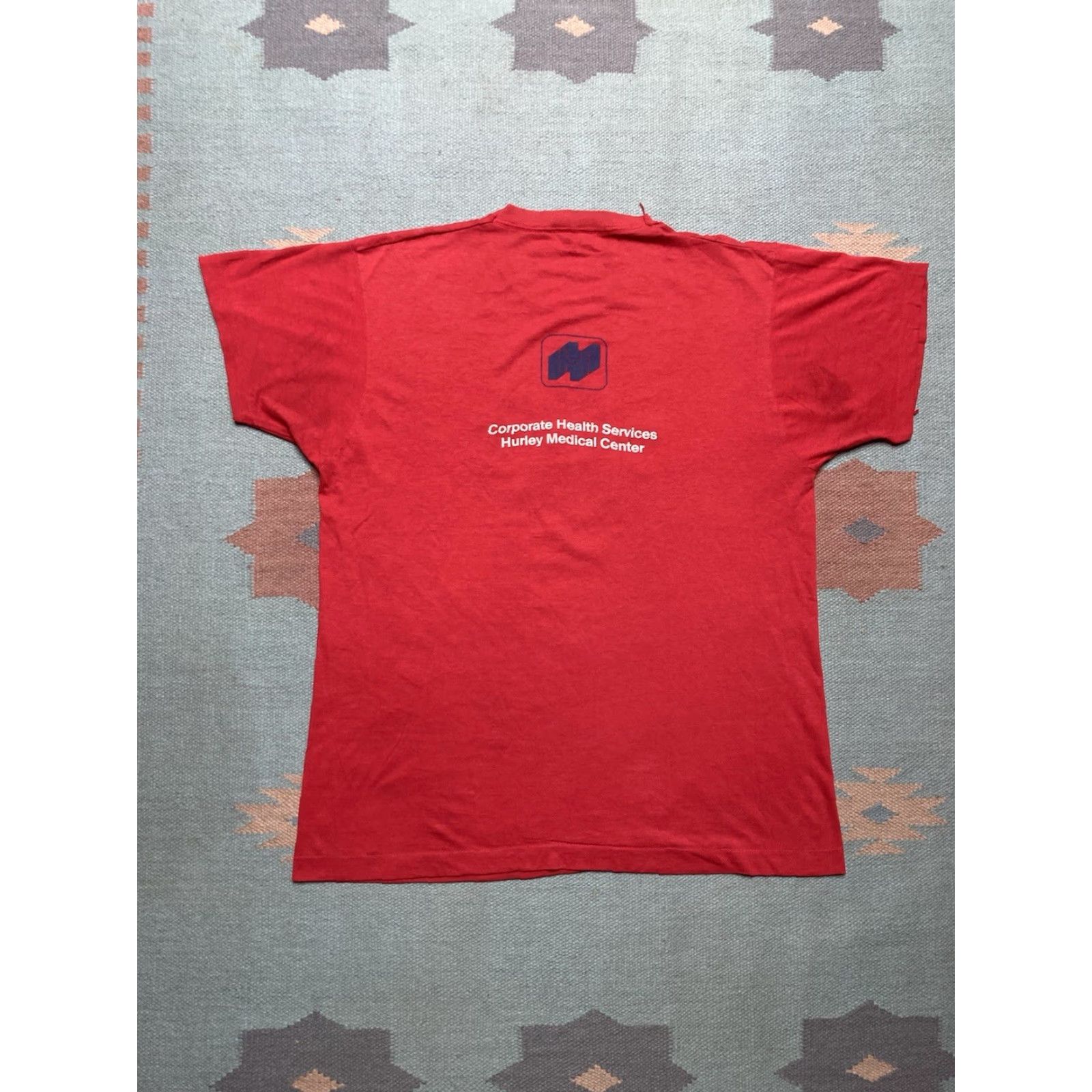 Vintage VINTAGE 80s Screen Stars T-Shirt Flint Michigan Fitness Red XL Men Graphic Size US XL / EU 56 / 4 - 5 Thumbnail