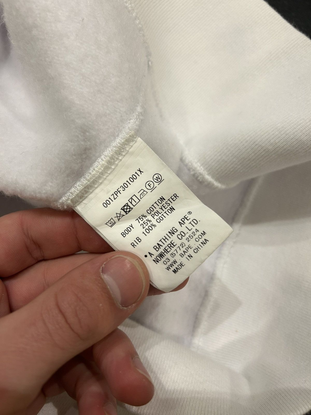 Bape Bape Appliqué Full Zip Hoodie - White Size US XL / EU 56 / 4 - 4 Thumbnail