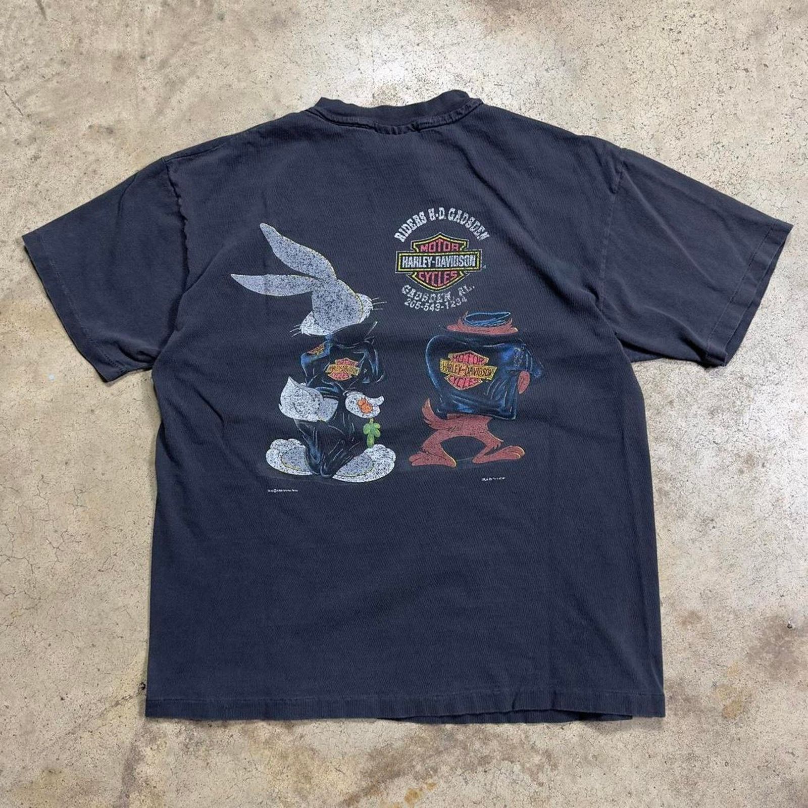 Harley Davidson × Vintage Vintage 1993 Harley Davidson Loony Tunes Graphic T-shirt Size US L / EU 52-54 / 3 - 2 Thumbnail