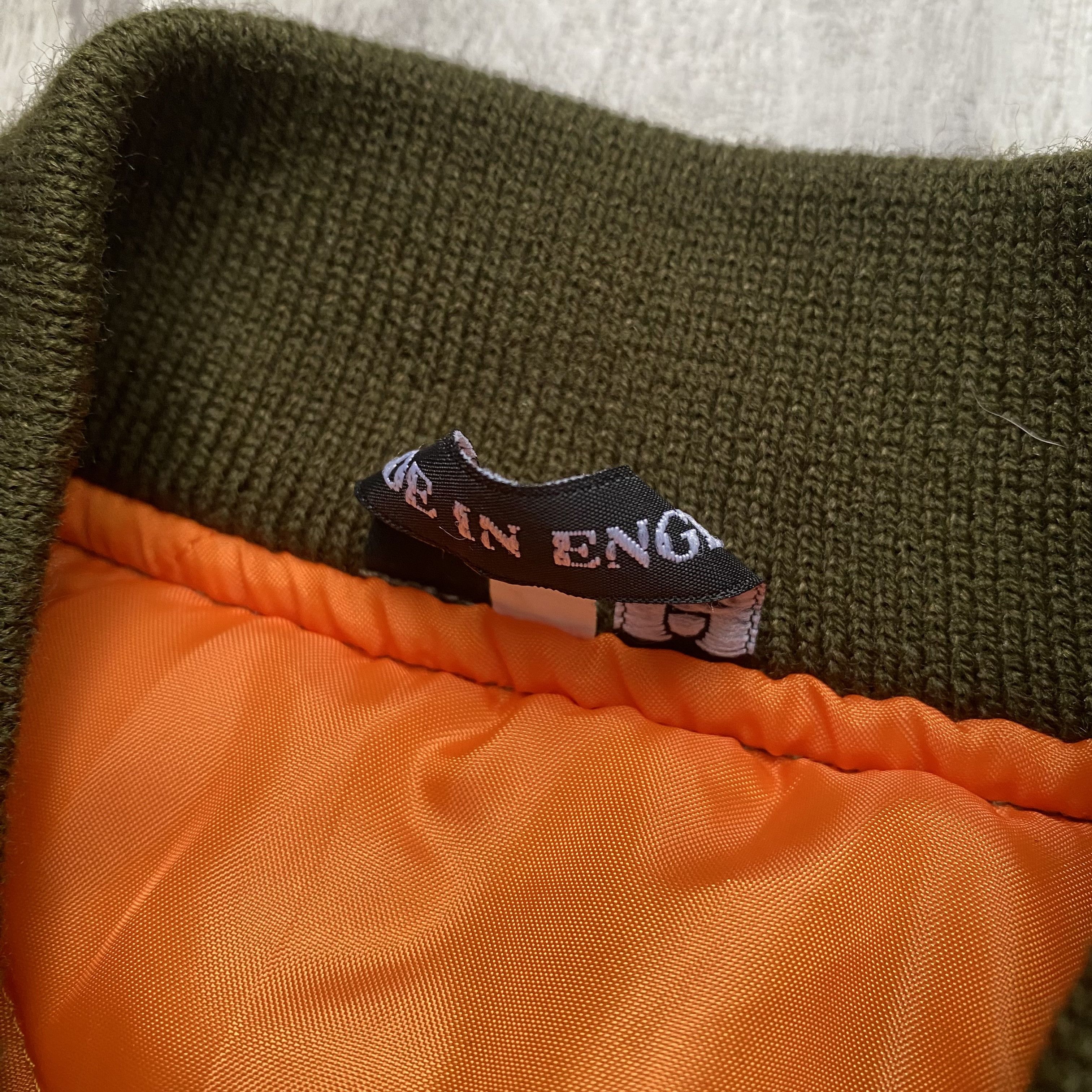 Alpha Industries MA 1 Flyer Bomber Jacket Boxy Fit Olive Made in England Size US M / EU 48-50 / 2 - 7 Thumbnail