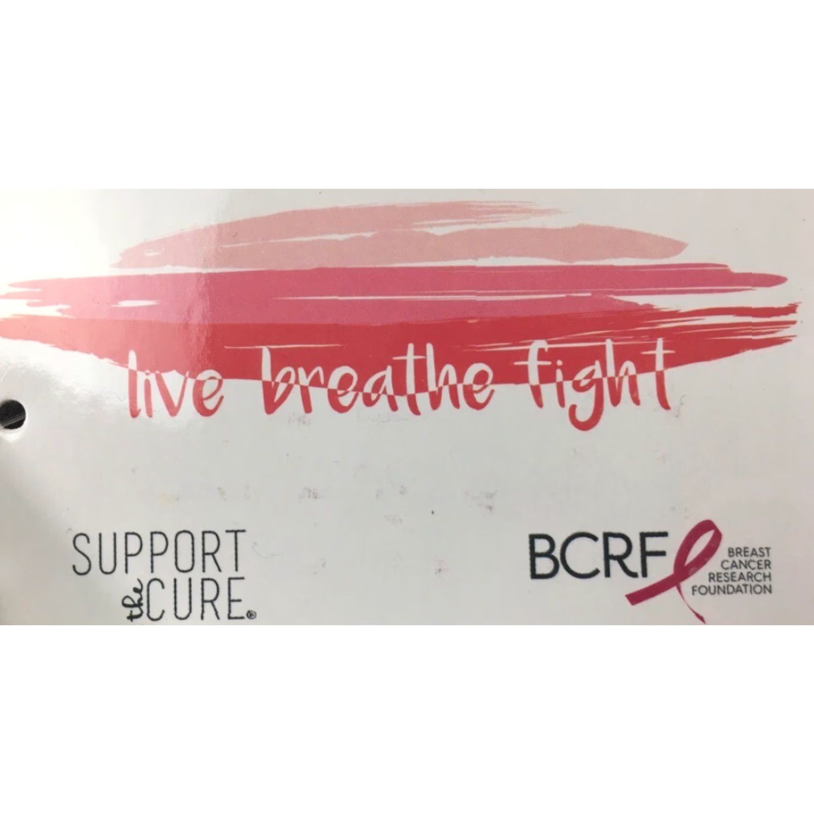 Olive LIVE BREATHE FIGHT Women's Tank Top Gray Heathered Pink Ribbon L Casual Sleeveless Graphic Size L / US 10 / IT 46 - 4 Thumbnail