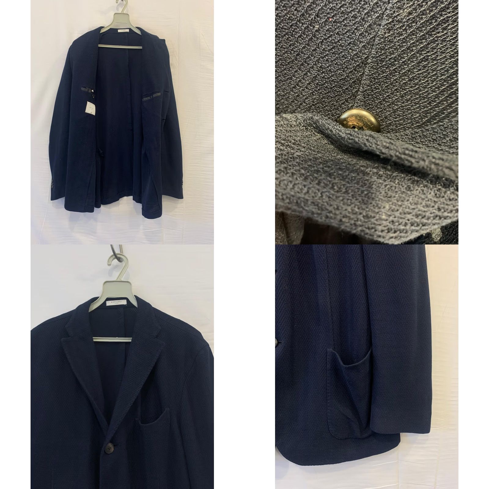 Boglioli Boglioli Milano K-Jacket Blazer Navy Blue Cotton 46R / L Men’s Blue Unstructured Soft Tailoring, Italy Size 42R - 8 Thumbnail