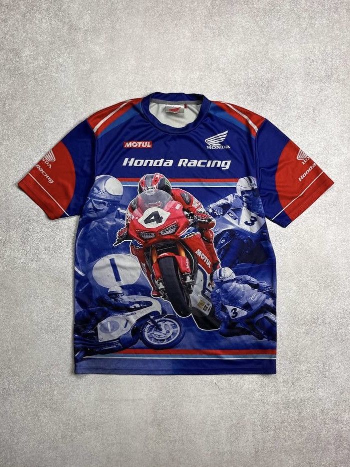 Vintage VINTAGE HONDA RACING MOTO GRAPHIC T-SHIRT L Size US L / EU 52-54 / 3 - 1 Thumbnail