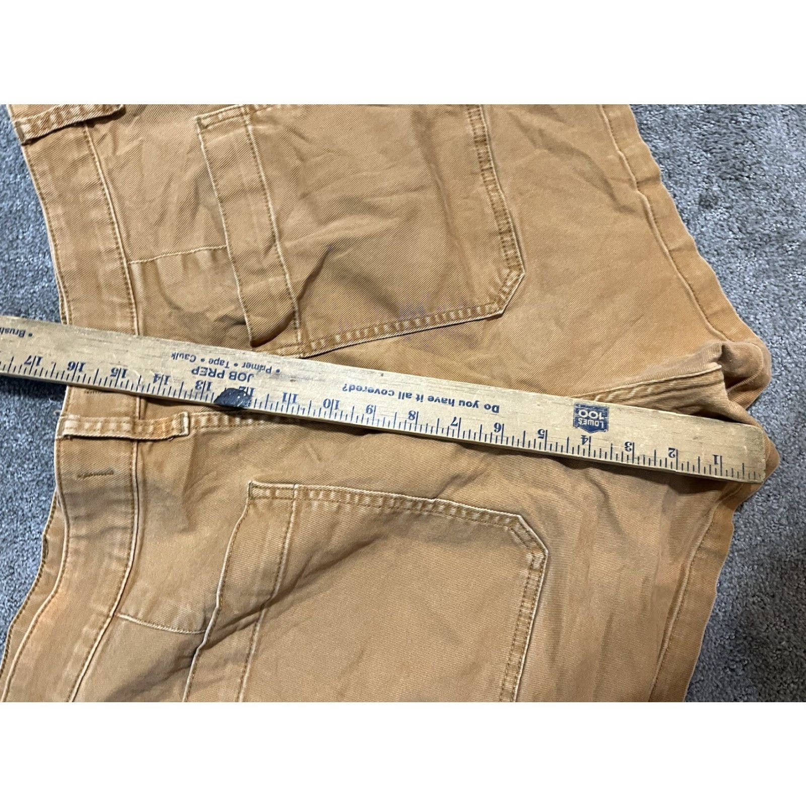 Madewell VINTAGE Madewell Cargo Shorts Women 33 Beige Tan High Rise Pockets Regular Size 24" / US 00 / IT 34 - 4 Thumbnail